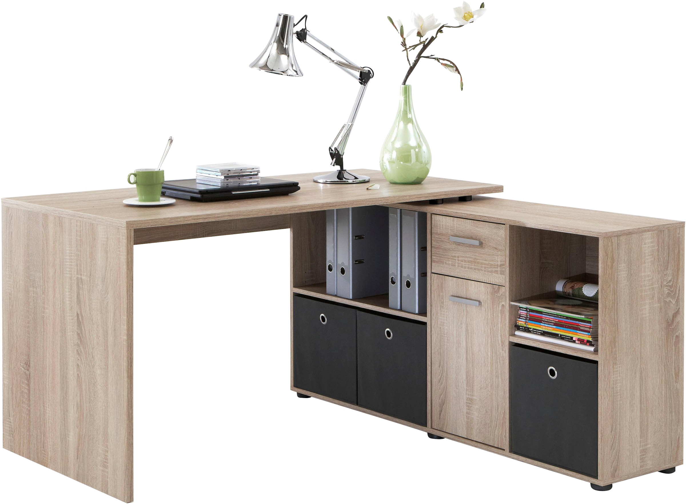 FMD Eckschreibtisch »Lexo«, Schreibtisch/Sideboard viel Stauraum, beidseiti günstig online kaufen