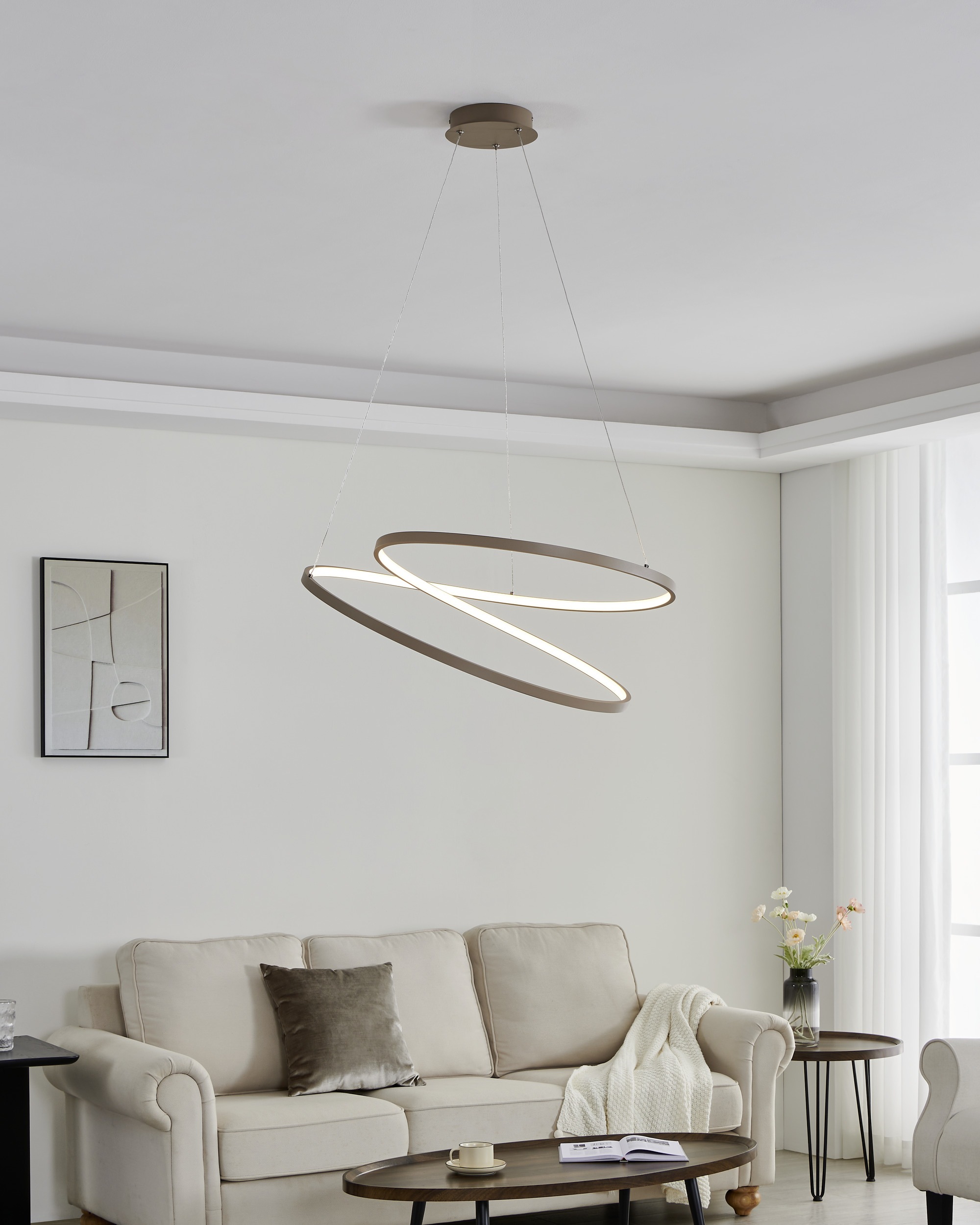 EGLO Hängeleuchte »RUOTALE Pendellampe - Alu, Stahl - LED - 42W - IP20« LED günstig online kaufen