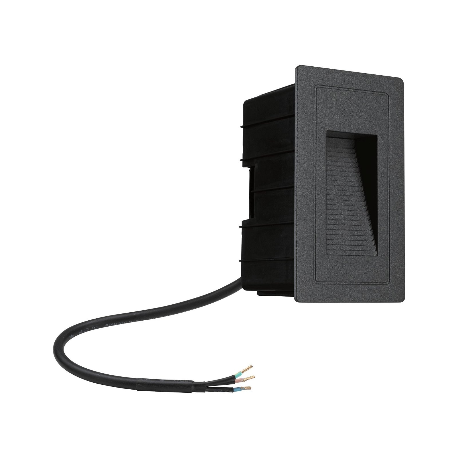 Paulmann LED Außen-Wandleuchte »HighIP44 eckig 103x58mm 3000K 4W 30lm 230V Schwarz Aluminium«, 1 flammig