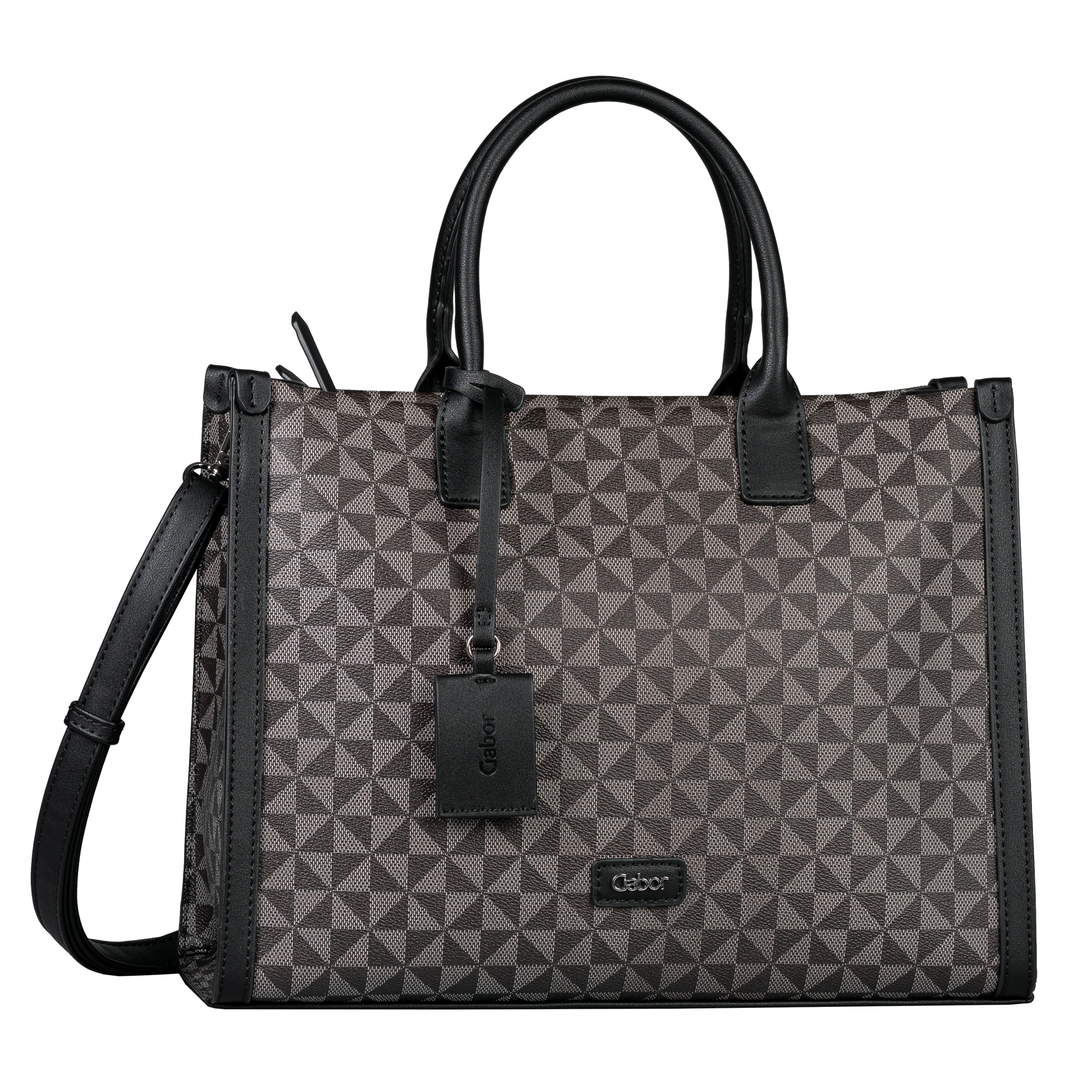 Gabor Shopper »Barina«, mit besonderem grafischen All-Over-Druck und Glattlederoptik Details
