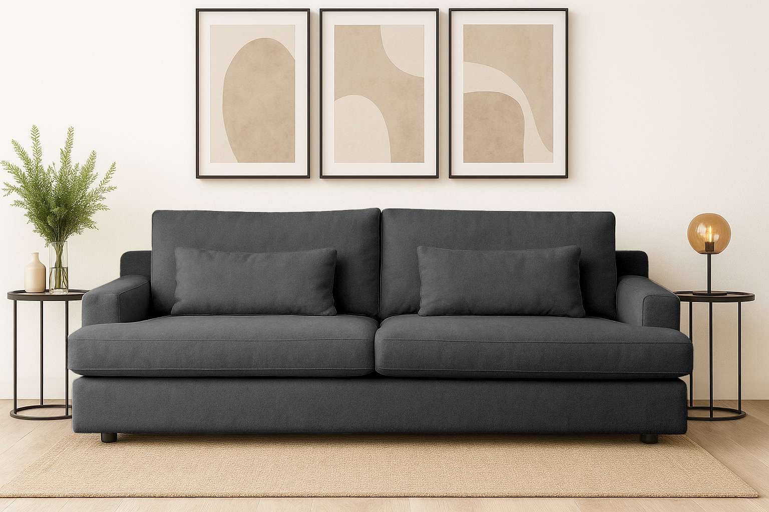 Home affaire Big-Sofa »Evelle 3 Sitzer Maxi« 237 cm, tiefe Sitzfläche, Loun günstig online kaufen