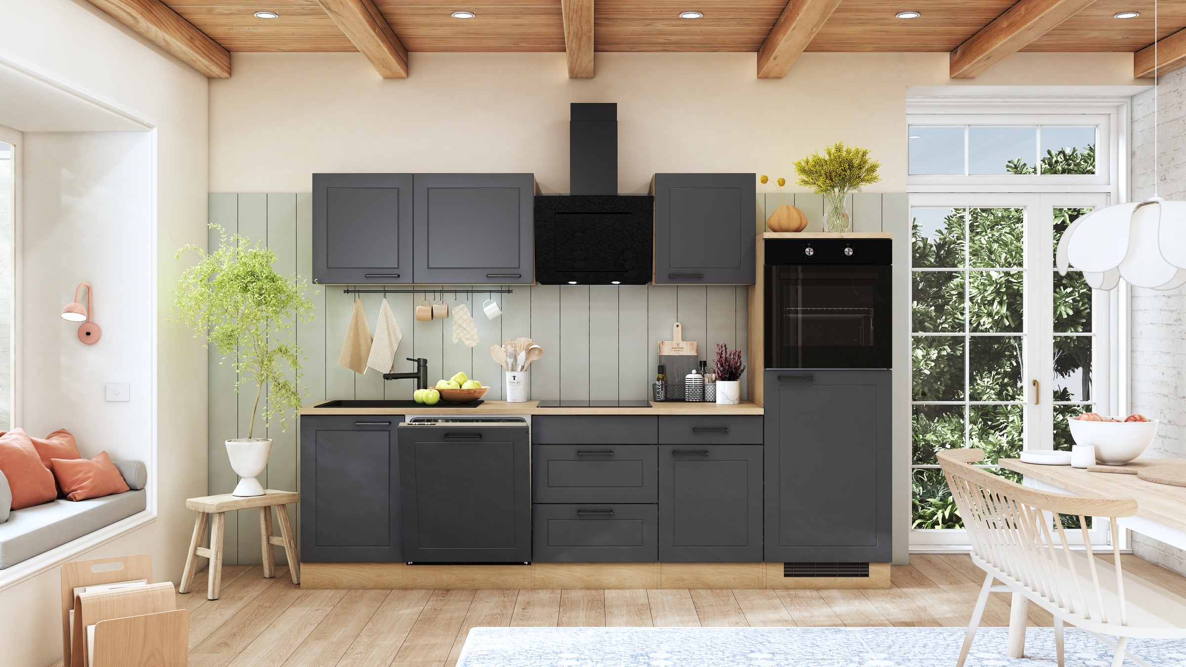 Flex-Well Küche »ROMEO & JULIA, im Landhaus-Stil, Breite 280 cm« L-280-2317 günstig online kaufen