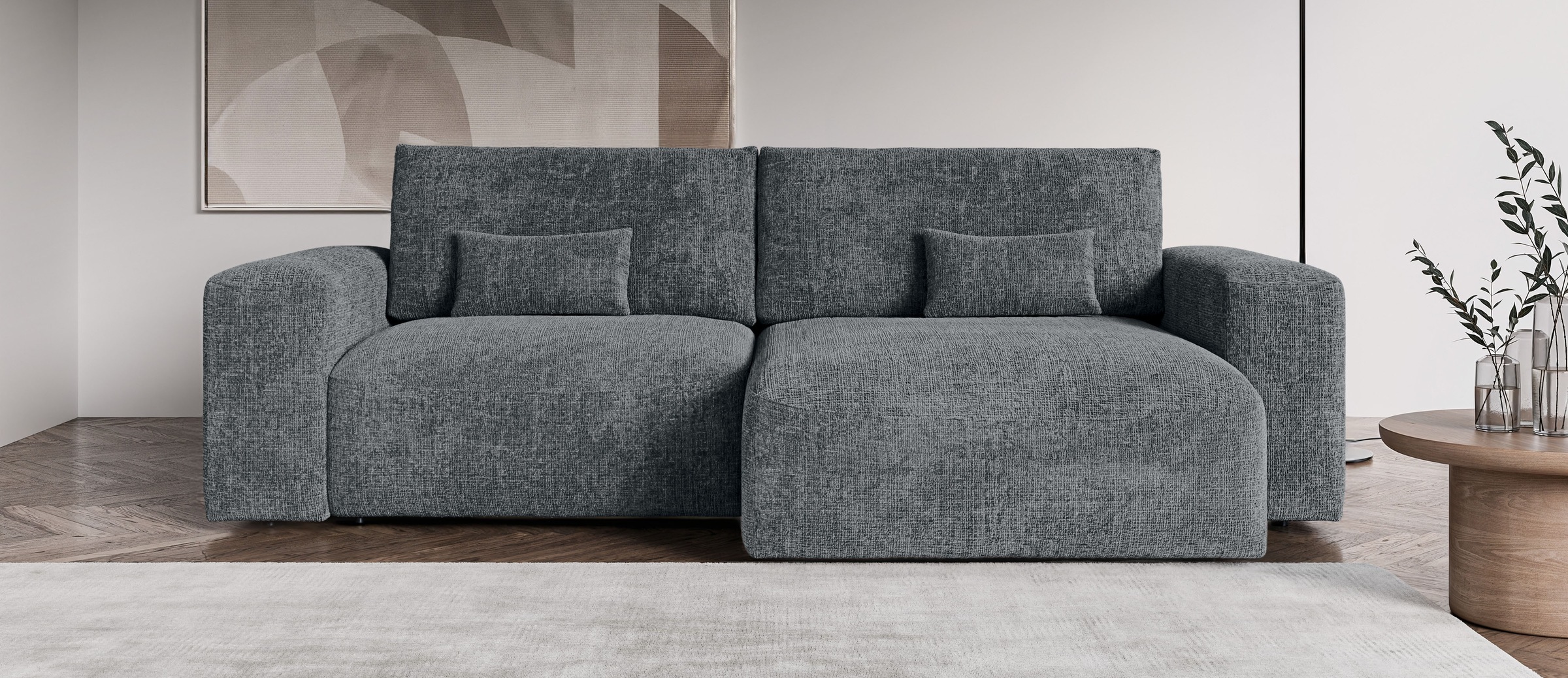 OTTO home Ecksofa »MATTS Schlafsofa mit Bettkasten, Maße B/T/H: 265/159/89 günstig online kaufen