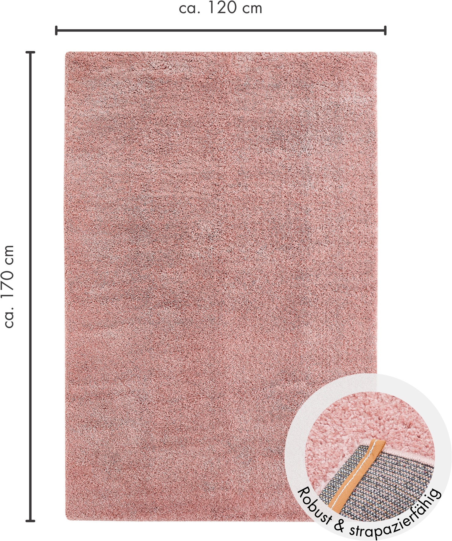 Andiamo Hochflor-Teppich »Chicago«, rechteckig, 40 mm Höhe, Uni Farben, weich & kuschelig, ideal im Wohnzimmer & Schlafzimmer
