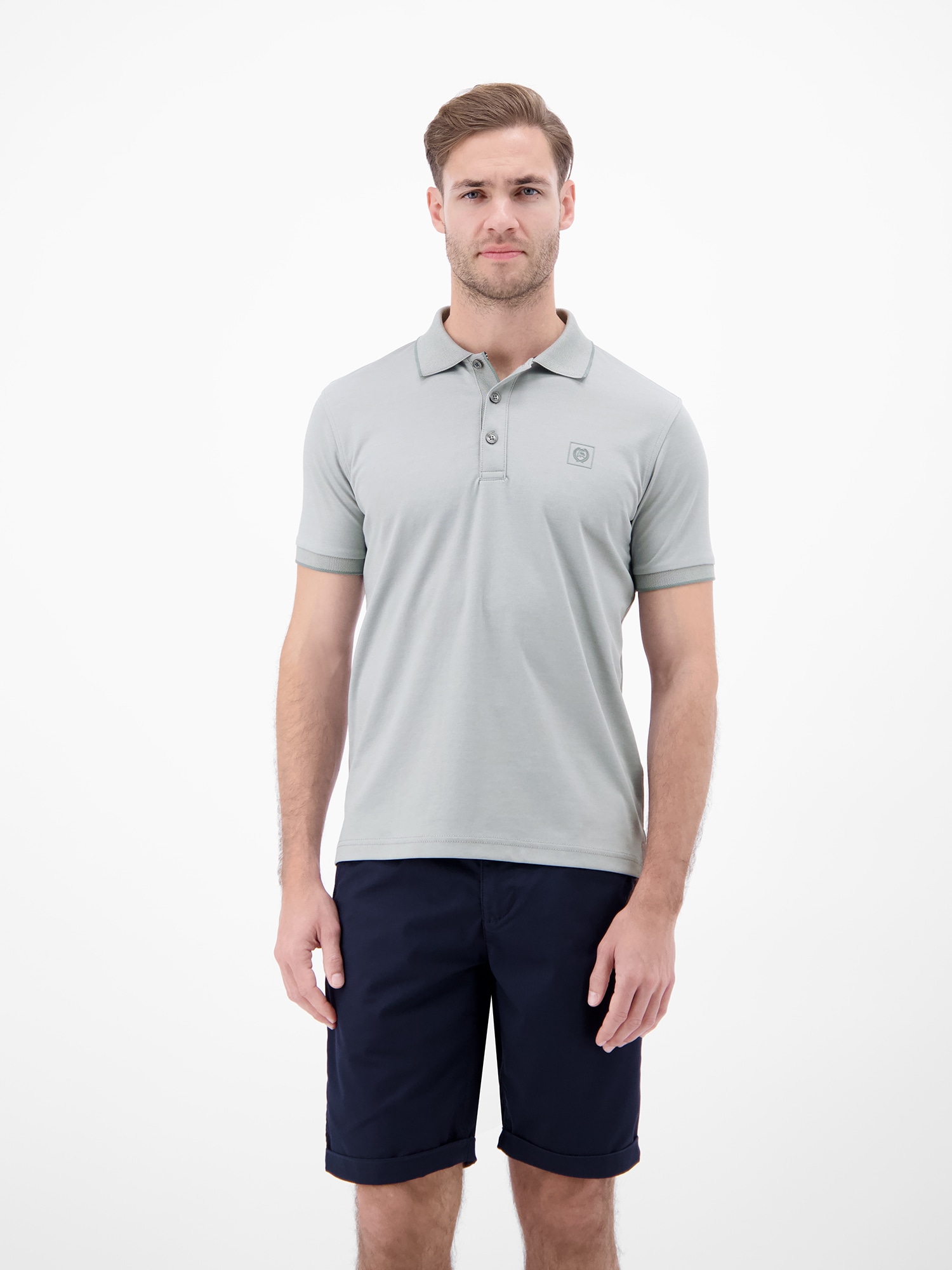 LERROS Poloshirt »Unifarbenes Poloshirt in Piqué-Qualität« Herren Polo Kurzarm, Kragen mit Knopfleiste, Pflegeleicht, Einfarbig