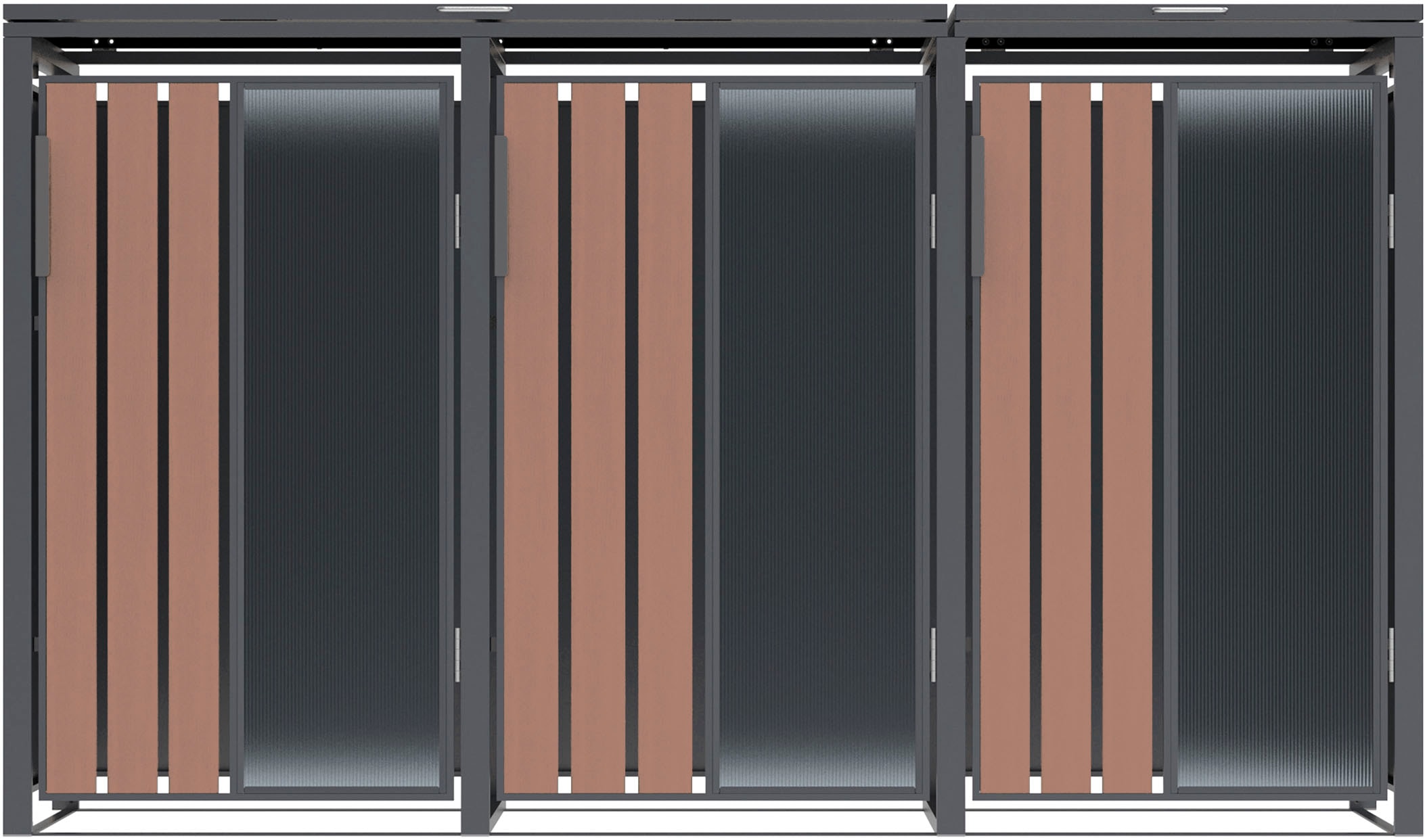 WESTMANN Mülltonnenbox »Status 3« BxTxH: 198x80x116 cm, für 3x240 L Mülltonnen