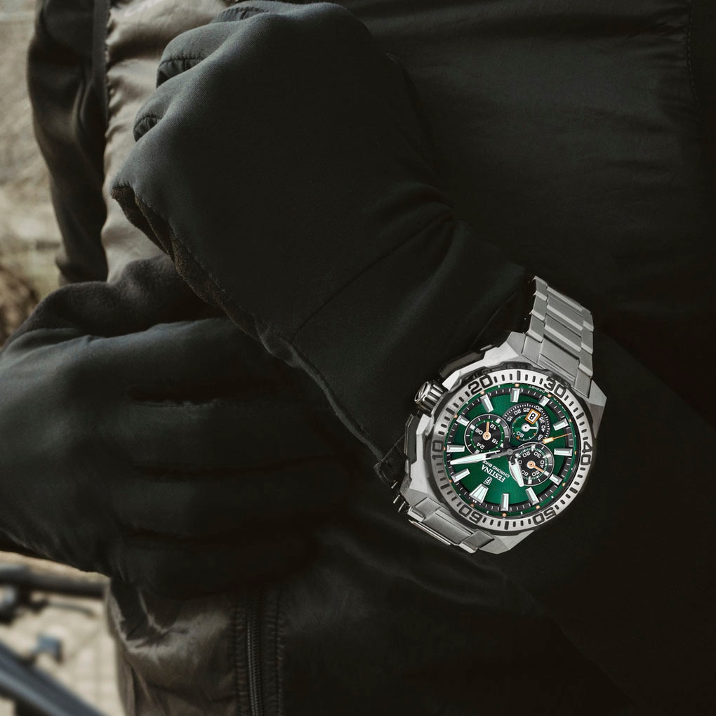 Festina Chronograph »Chrono Bike 2025«, Quarzuhr, Armbanduhr, Herrenuhr, Edelstahlarmband, analog, Tag