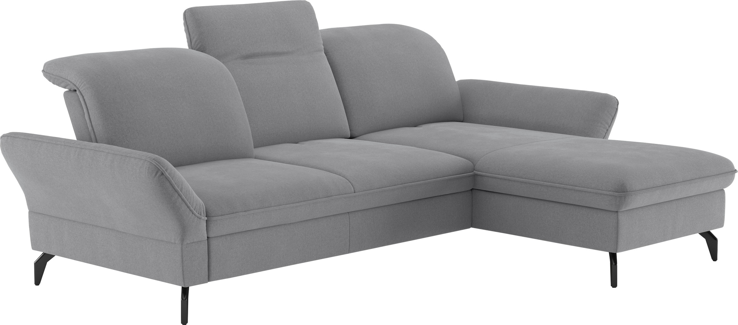 sit&more Ecksofa »Leandro L-Form«, Wahlweise mit Bett-, Kopfteil - und Armlehnfunktion, sowie Bettkasten