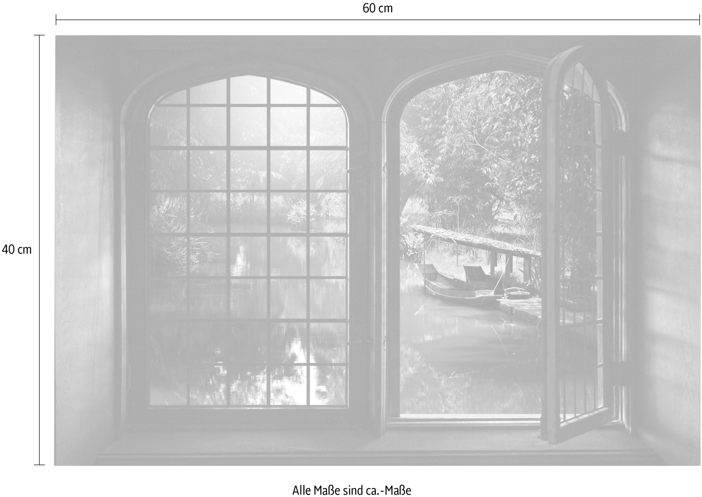 queence Wandsticker »Urwald«, Wandsticker, Wandbild, selbstklebend, 3D, Fenster