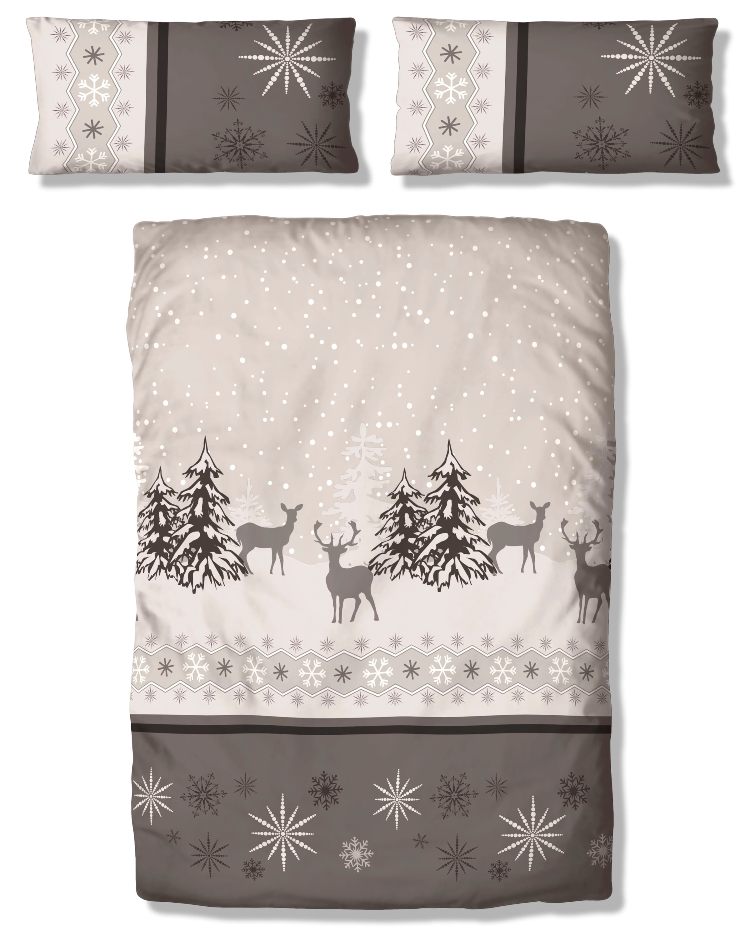 OTTO home Bettwäsche »Venua in Gr. 135x200 oder 155x220 cm« 2 Stk. Winterbettwäsche, Weihnachtsbettwäsche
