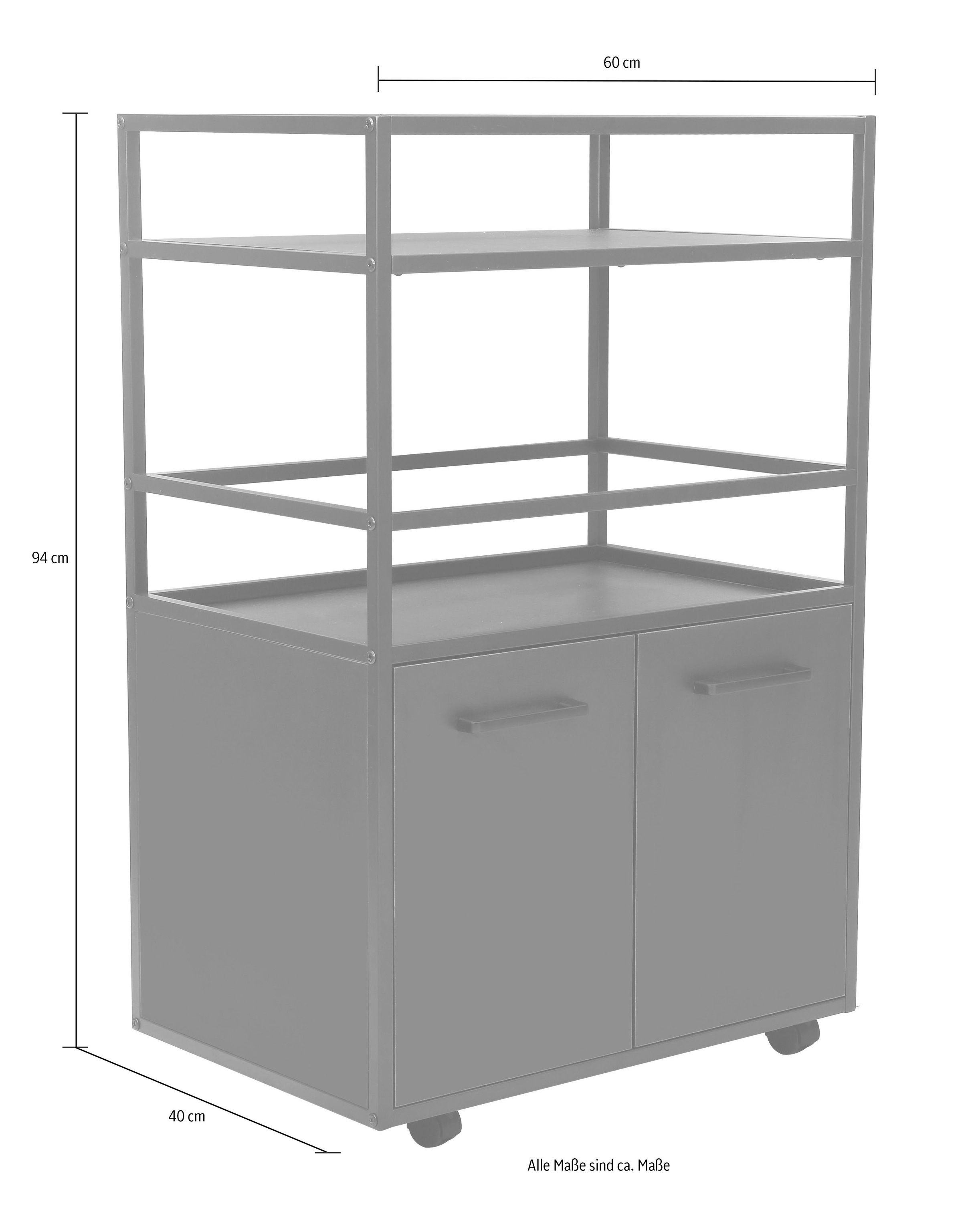 Home affaire Barschrank »Perth« 1 Stk. tlg. Barschrank mit 2 Türen & offenem Fach - (B/T/H) 60/40/94 cm