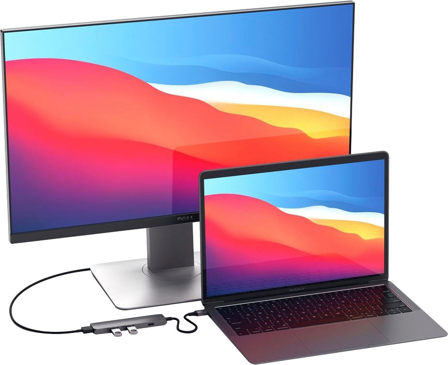 Satechi Adapter »Type-C Slim Multi-Port 4K Pass-through«, 12 cm