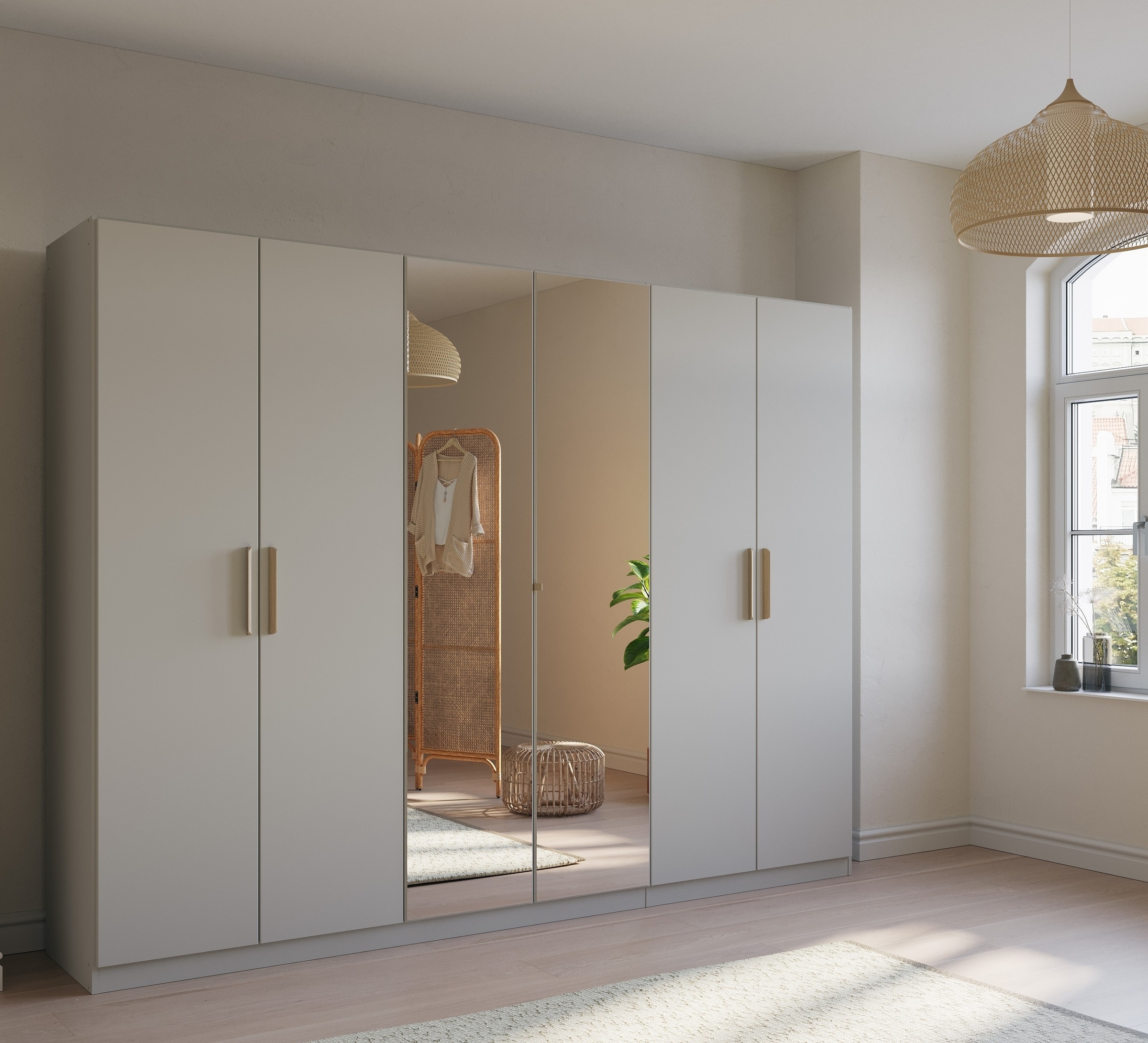 rauch Kleiderschrank »Skandi by Quadra Spin Schlafzimmerschrank«, im Landha günstig online kaufen