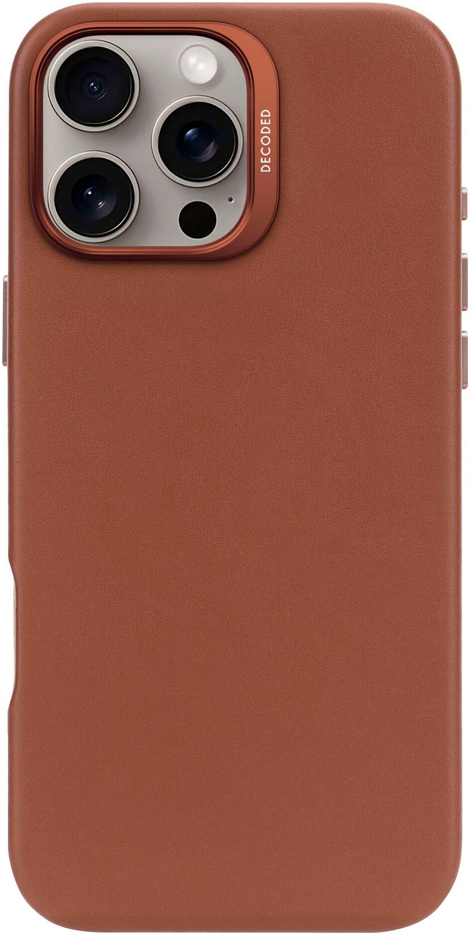 DECODED Smartphone-Hülle »Leather Backcover iPhone 16 Pro Max«, Smartphones