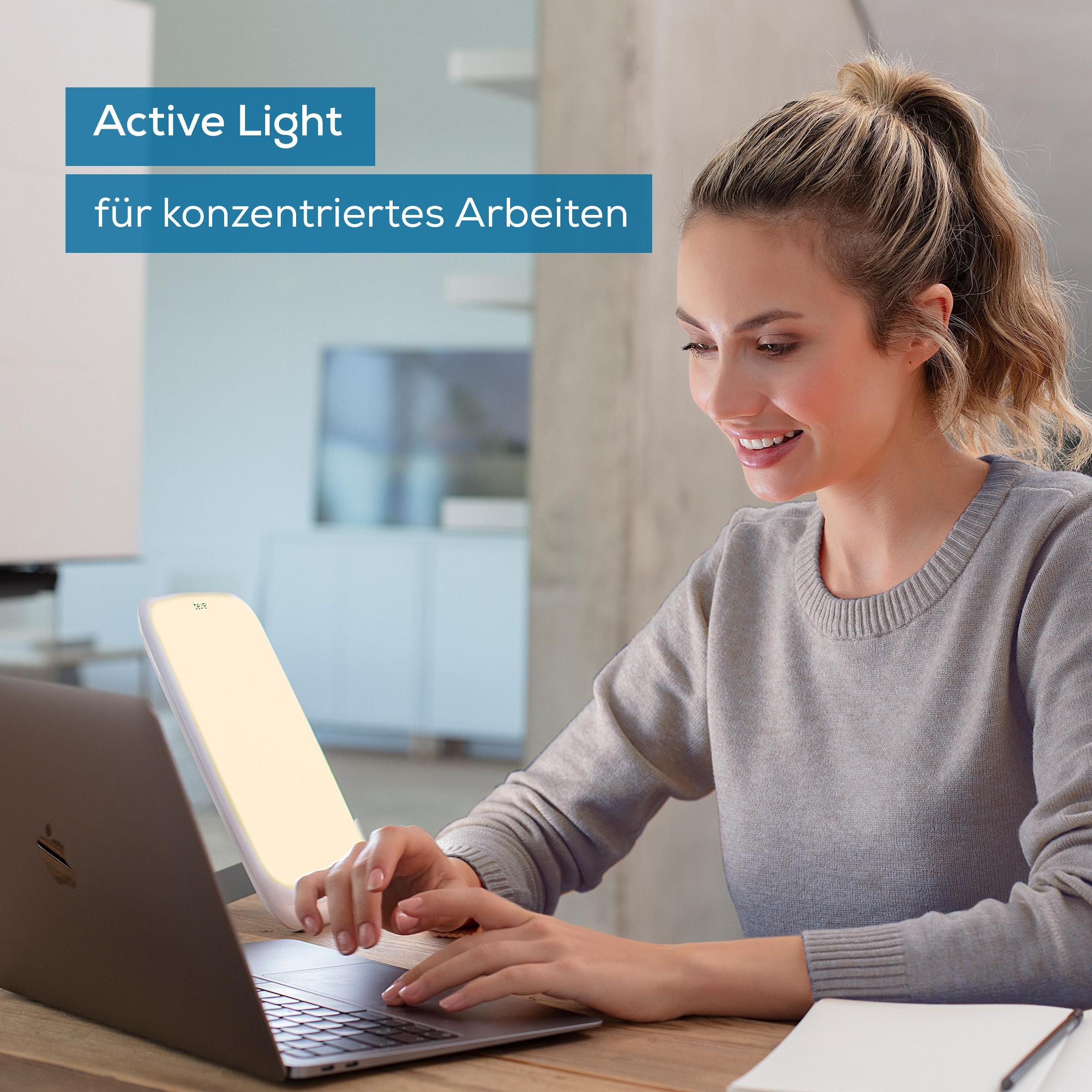 BEURER Tageslichtlampe »TL 35 mit Dimmer und 3 Farbtemperaturen, für zuhause und im Büro«, Für einen geregelten Tag-Nacht-Rhythmus