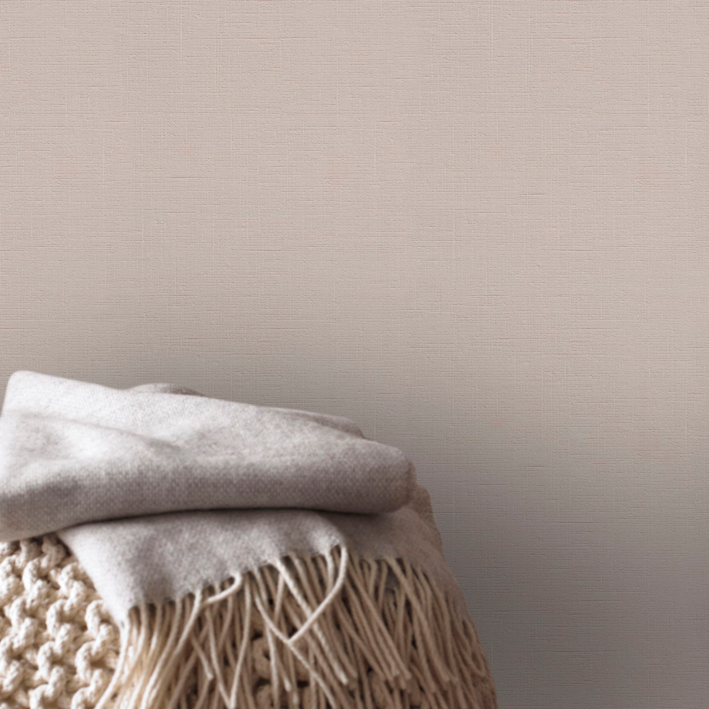 Superfresco Easy Vliestapete uni geprägt Uni Taupe - 10m x 52 cm günstig online kaufen