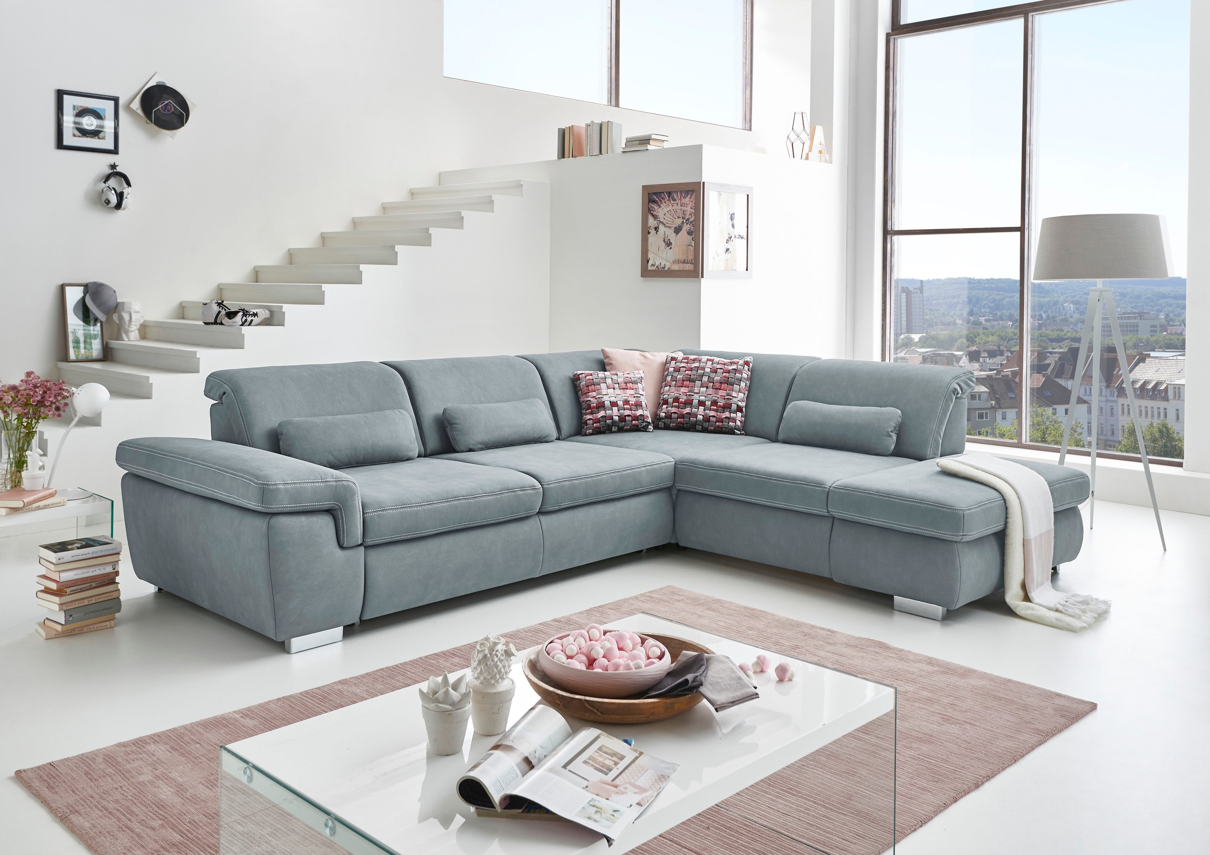 Die PlanBar Ecksofa »MP-IN17041 L-Form, Breite 320 cm« mit Sitztiefenverstellung, optional Kopfteilverstellung & Bettfunktion