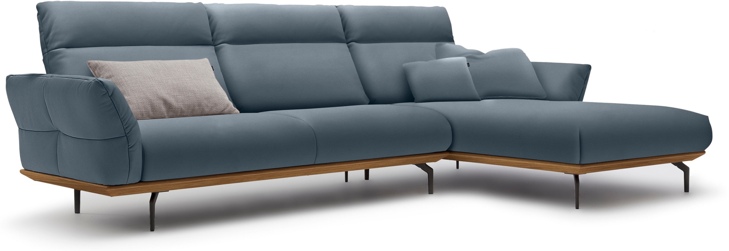 Creation BY ROLF BENZ Ecksofa »CR.460«, Sockel in Nussbaum, Winkelfüße in U günstig online kaufen