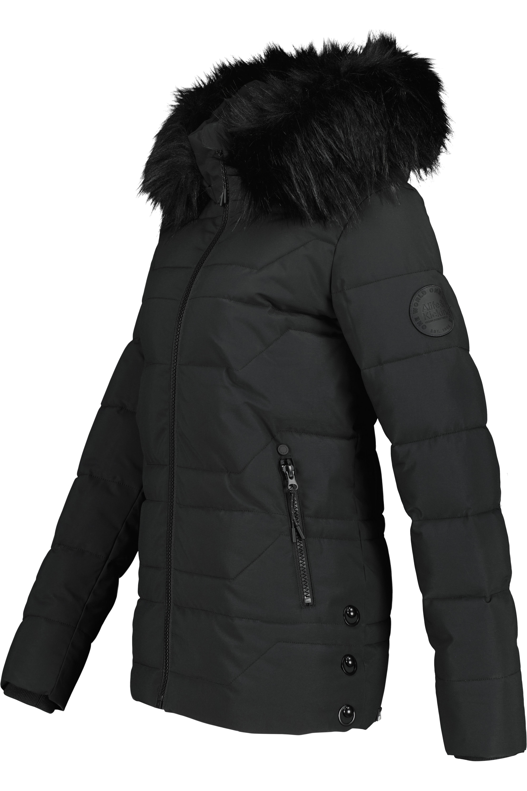 Alife & Kickin Winterjacke »Damen ZophiaAK A«, leicht taillierter Passform, Kapuze und Kunstfell sind abnehmbar