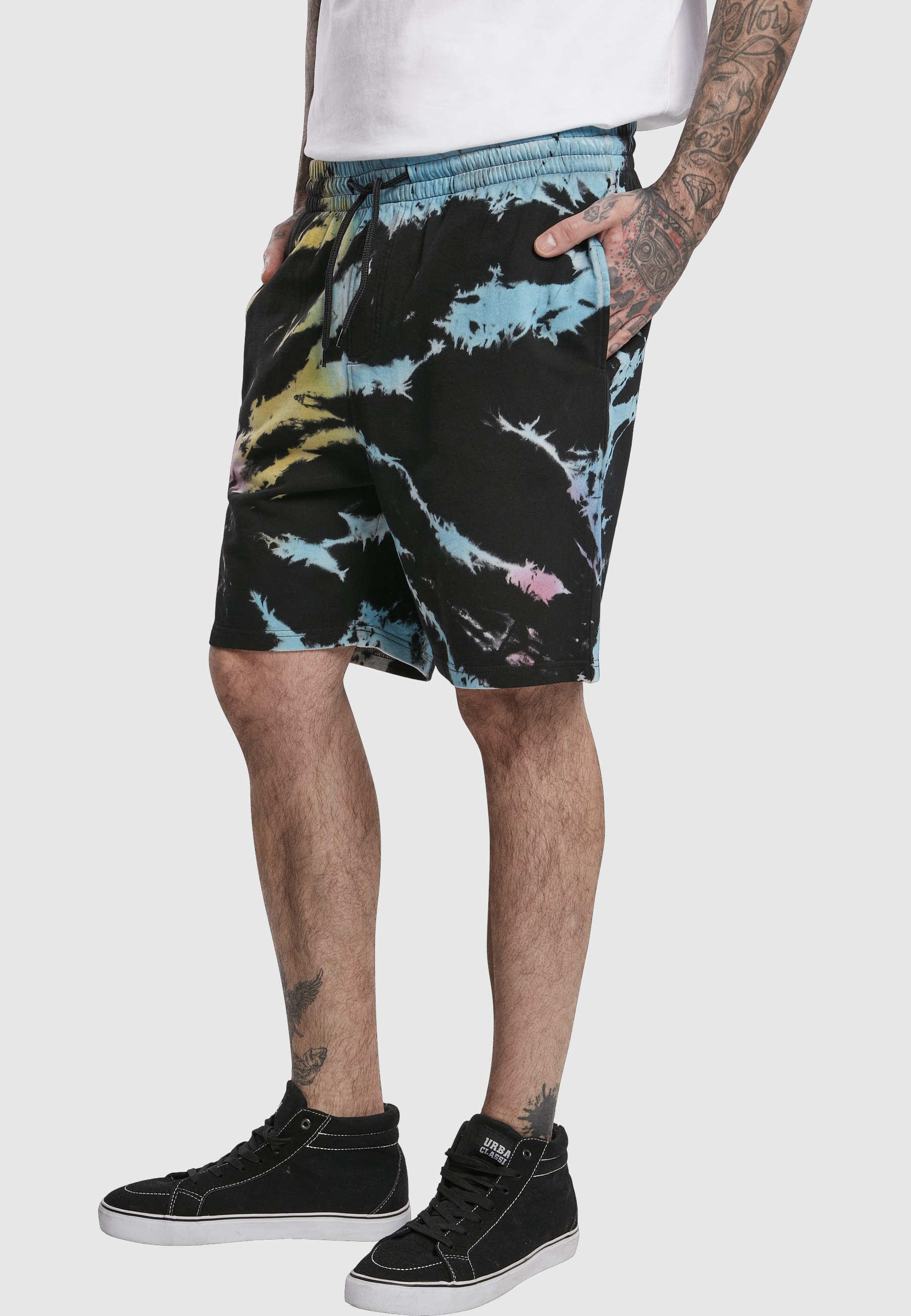 URBAN CLASSICS Stoffhose »Urban Classics Herren Tie Dye Sweat Shorts«