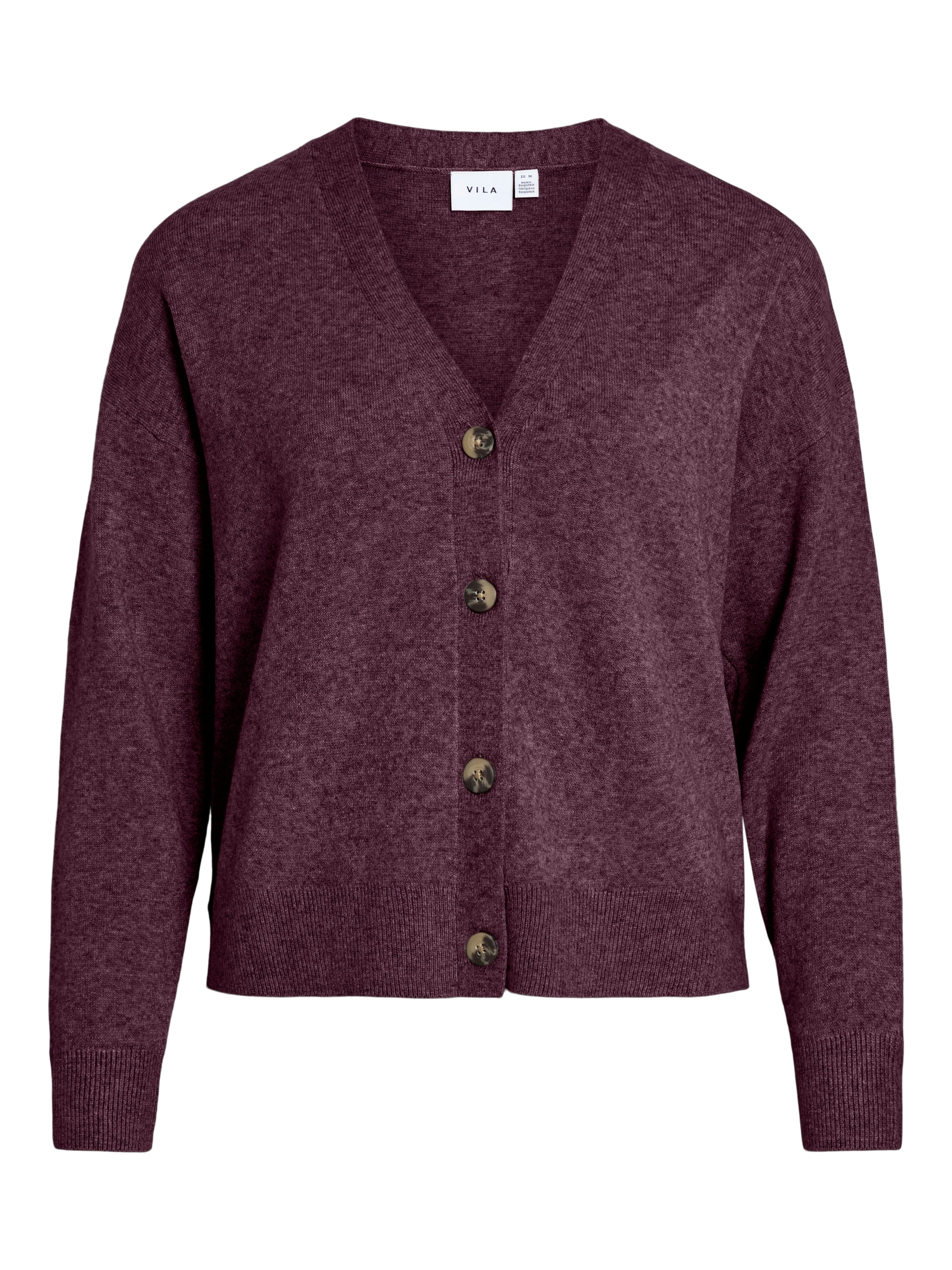 Vila Strickjacke »VIRIL V-NECK KNIT CARDIGAN - NOOS« Materialmix, regular fit