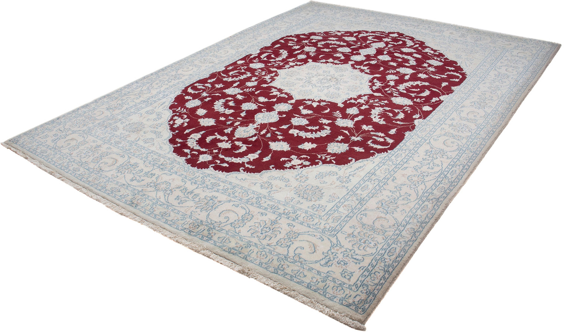 morgenland Orientteppich »Perser - Nain - 288 x 203 cm - dunkelrot«, rechte günstig online kaufen