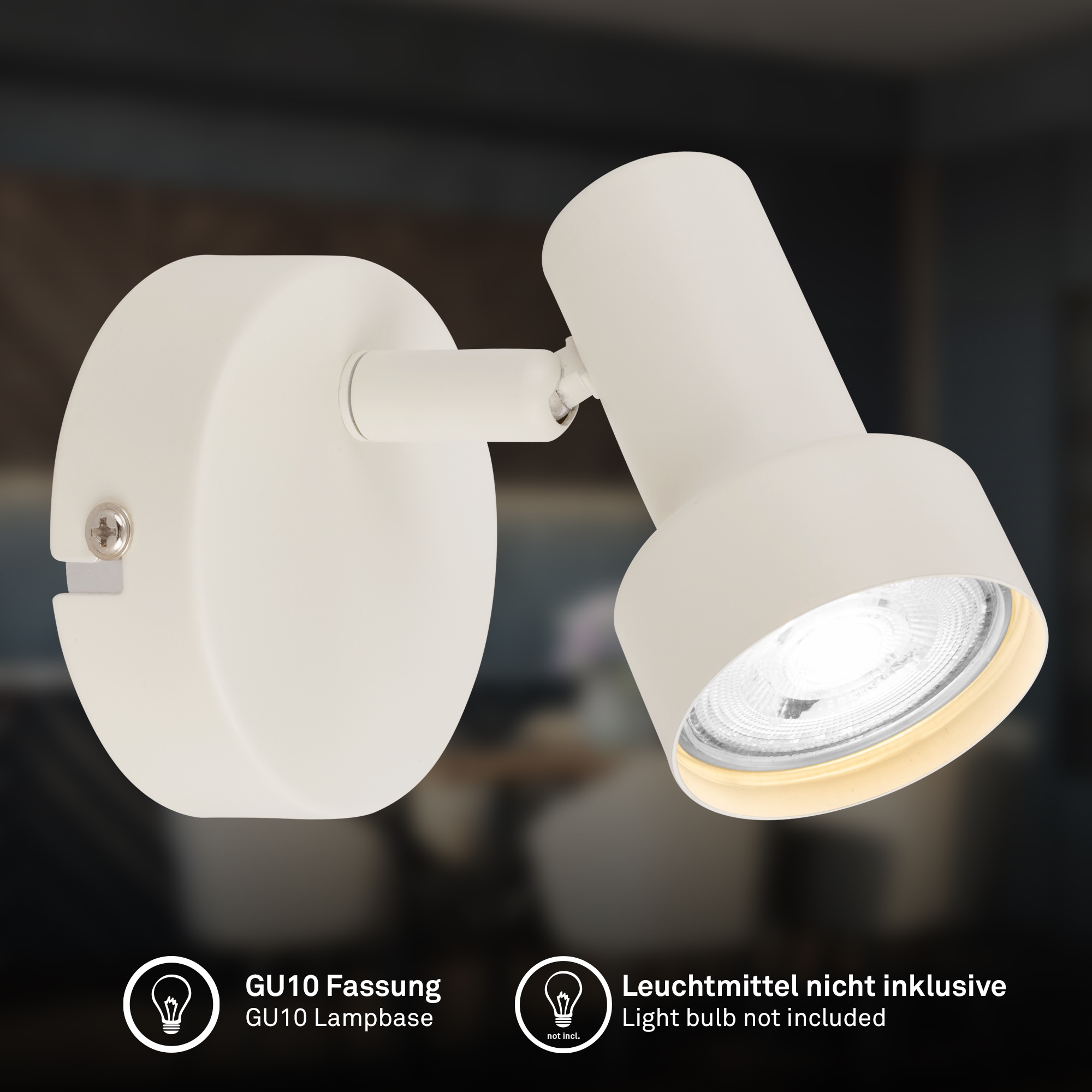 Briloner Leuchten LED Deckenspot »TAPP« GU10 1 Stk. 8x10,5 cm, Wohnzimmer, Schlafzimmer, Flur, Büro