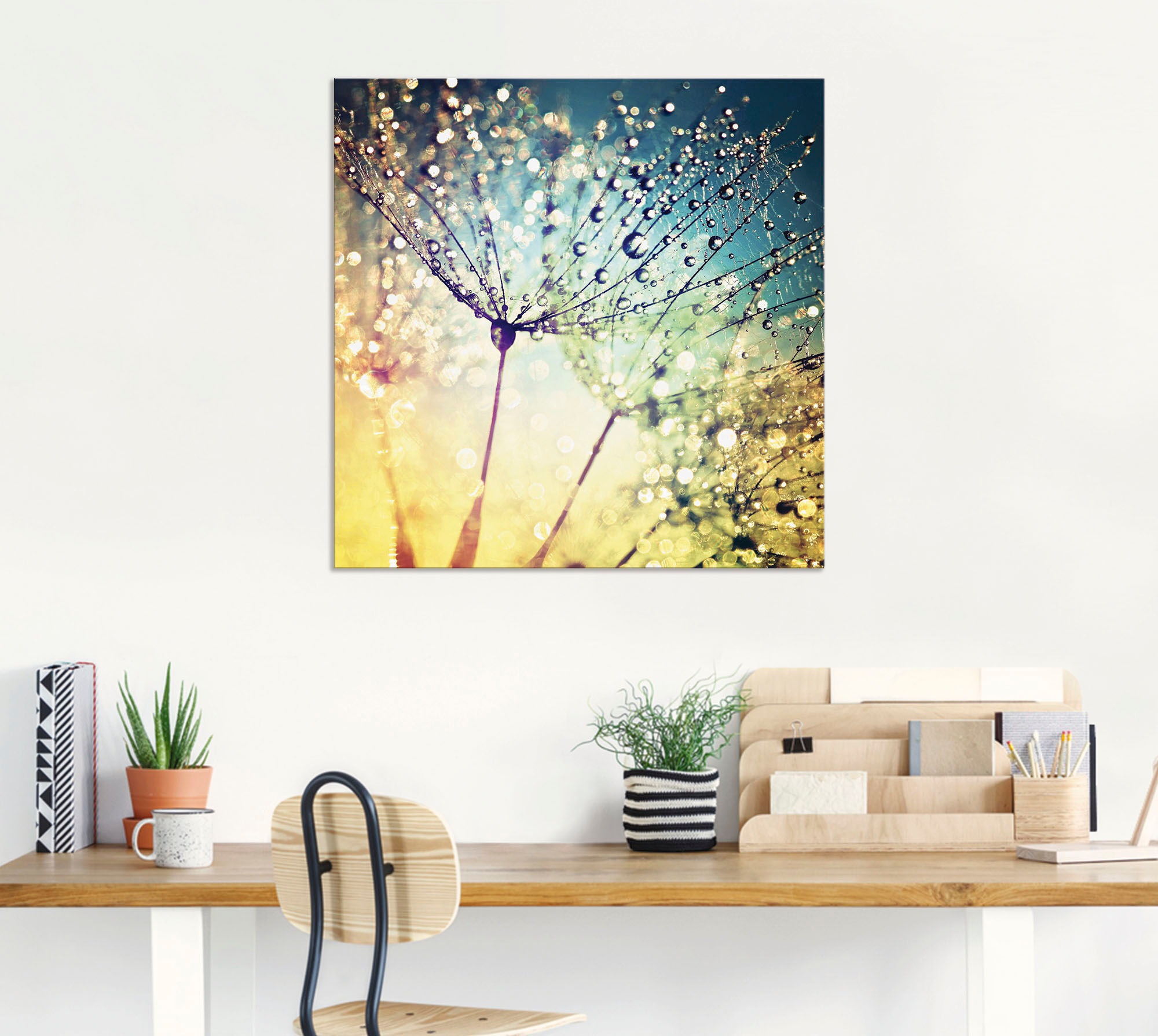 Artland Wandbild »Pusteblume Zaubertropfen«, Blumen, (1 St.), als Alubild, Outdoorbild, Leinwandbild, Poster, Wandaufkleber