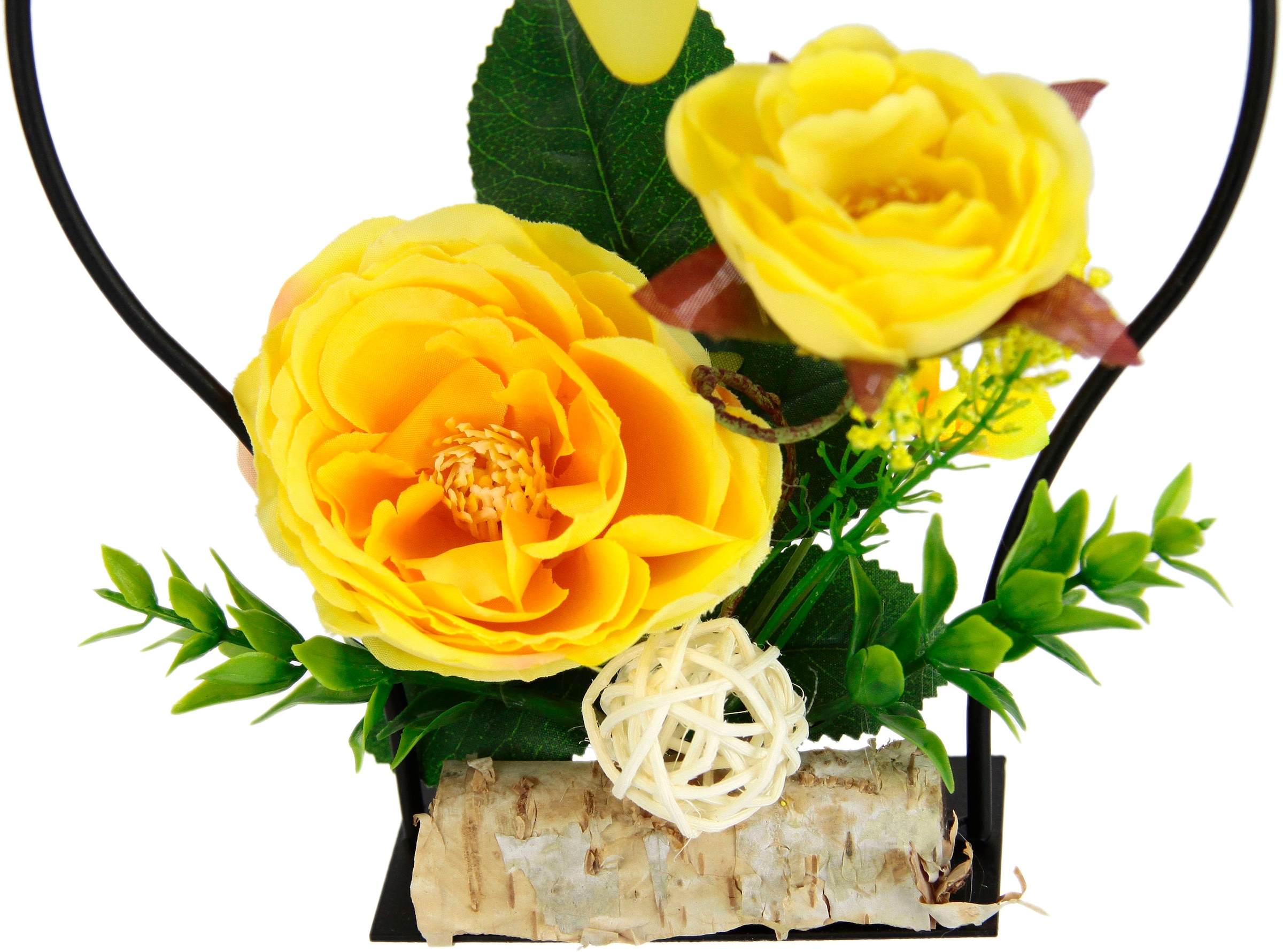 »Rose«, Rechnung Glaseinsatz Advent Teelichtkerze Kunstblumen Metall I.GE.A. Kerzenständer auf kaufen Teelichthalter 3D
