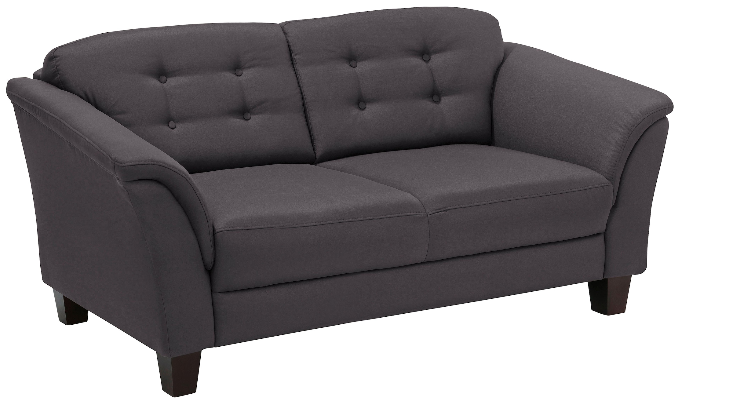 Home affaire 3-Sitzer »Trondheim« mit Federkern, Knopfheftung im Rücken, Füße Buche