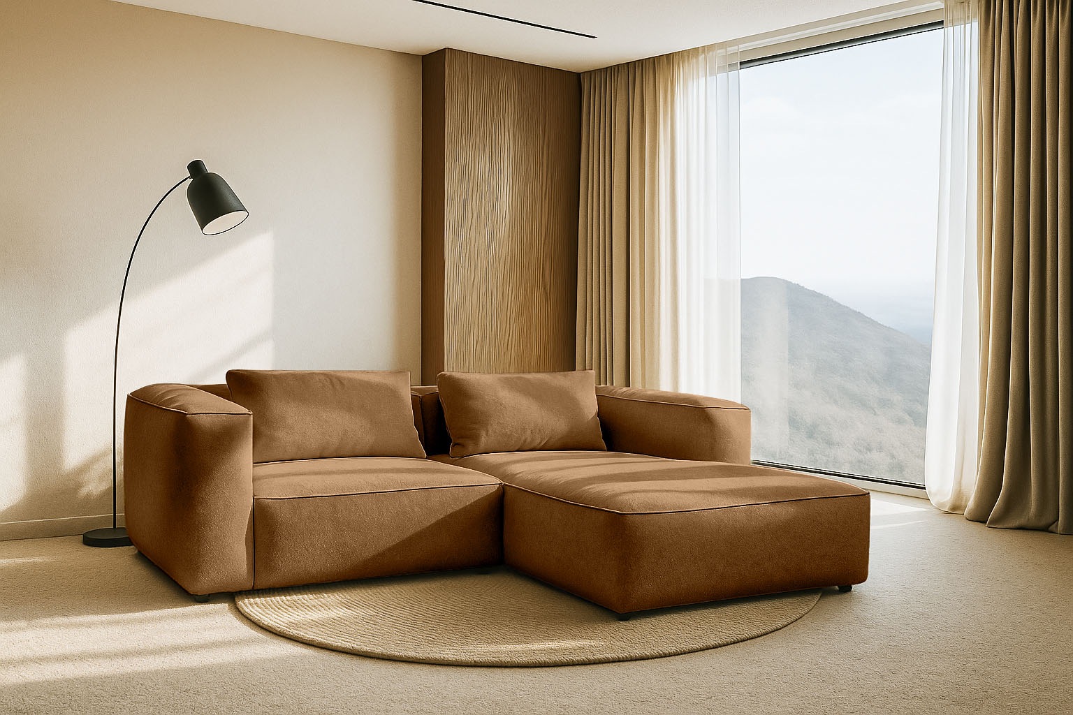 Home affaire Ecksofa »Tvinnet« Breite 228 cm, extra tiefe Sitzfläche, kubis günstig online kaufen