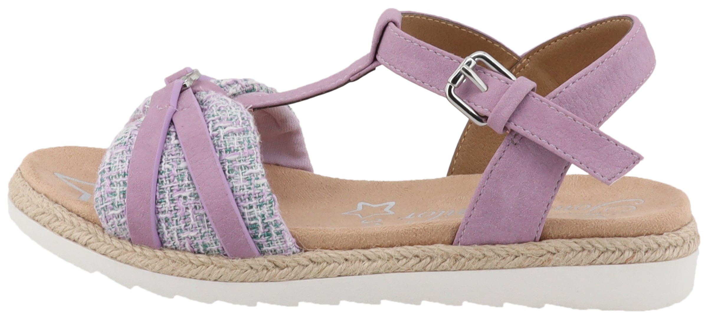TOM TAILOR Riemchensandale, Plateau, Sandalette, Sommerschuh mit verstellbarer Schnalle