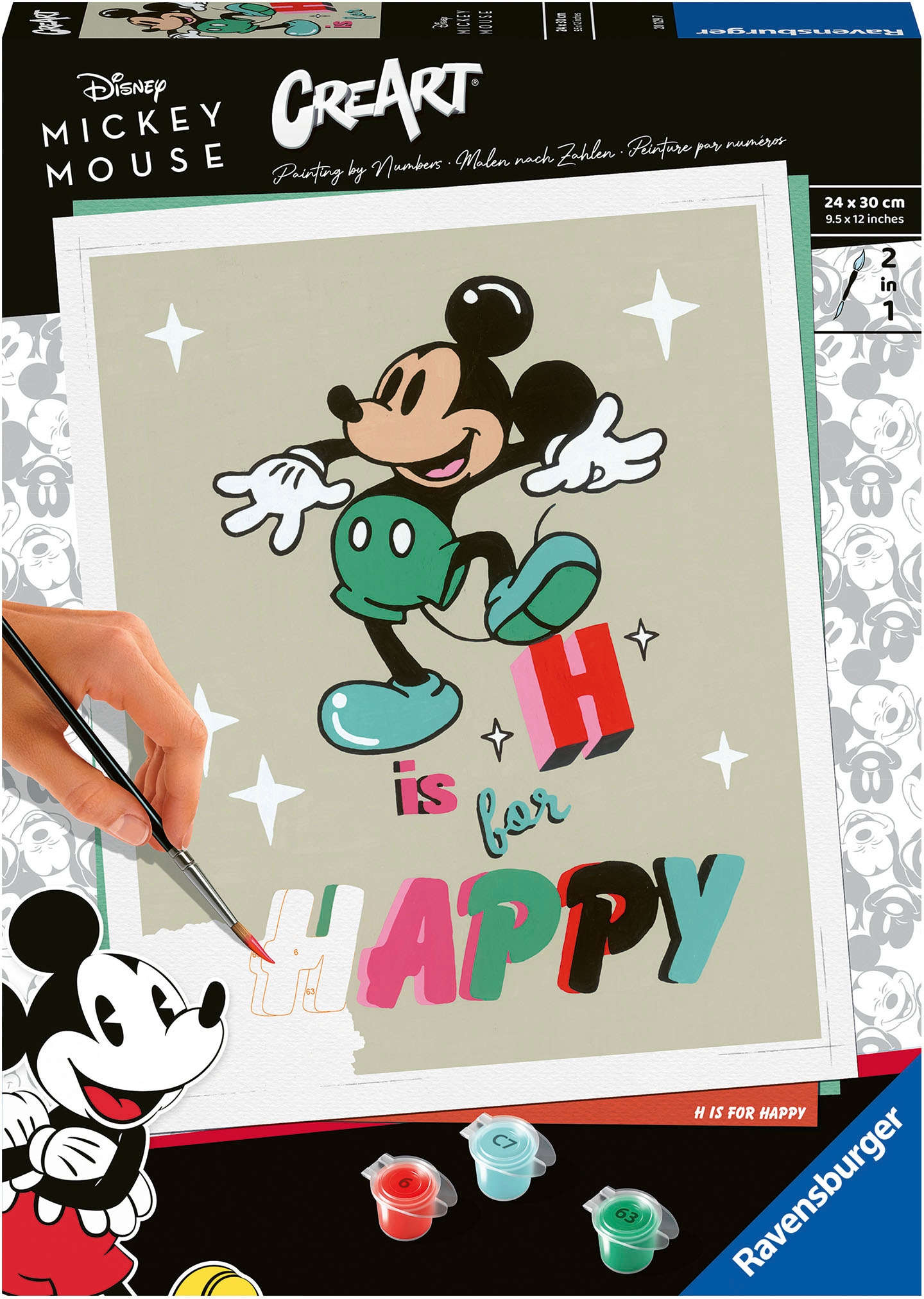 Malen nach Zahlen »CreArt, Disney Mickey Mouse, H is for happy«, Made in Europe; FSC®-...