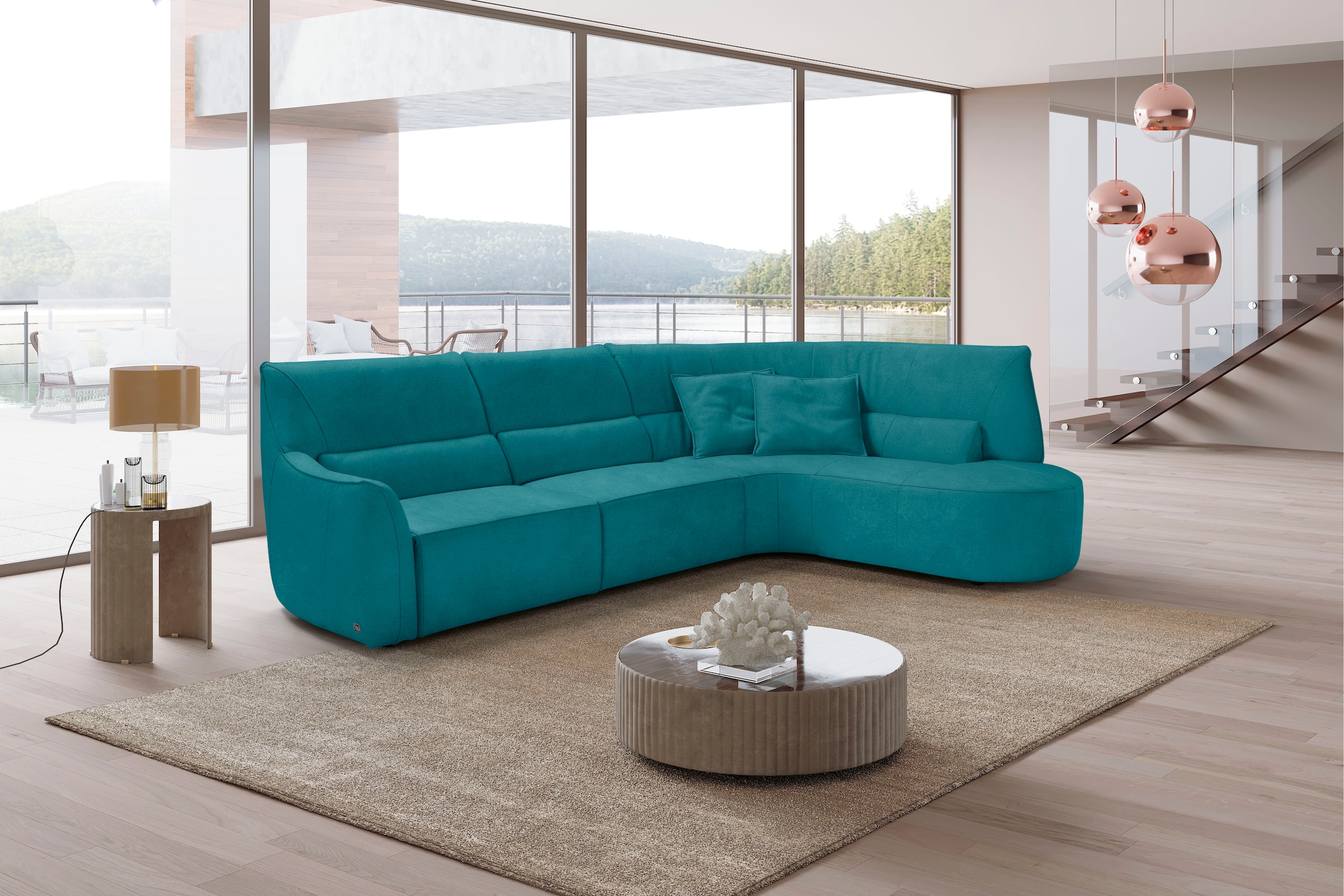 Egoitaliano Ecksofa »Puffy, extravagant & edel, Retro Designsofa, hoher Sit günstig online kaufen