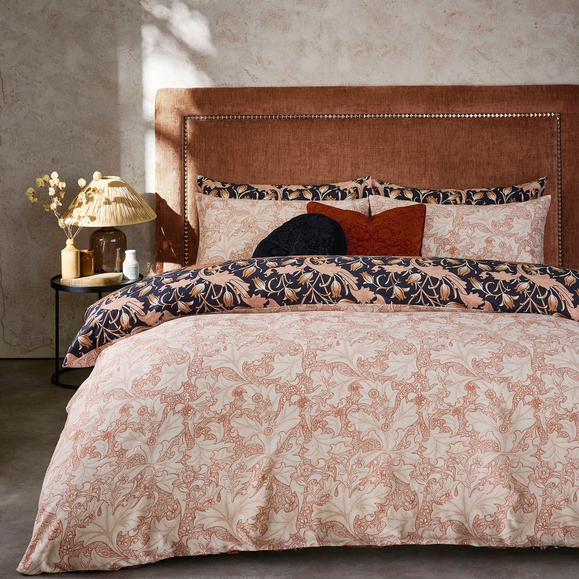 WILLIAM MORRIS AT HOME Bettwäsche »Baumwoll Satin, Mit floralem Munster, 3t günstig online kaufen