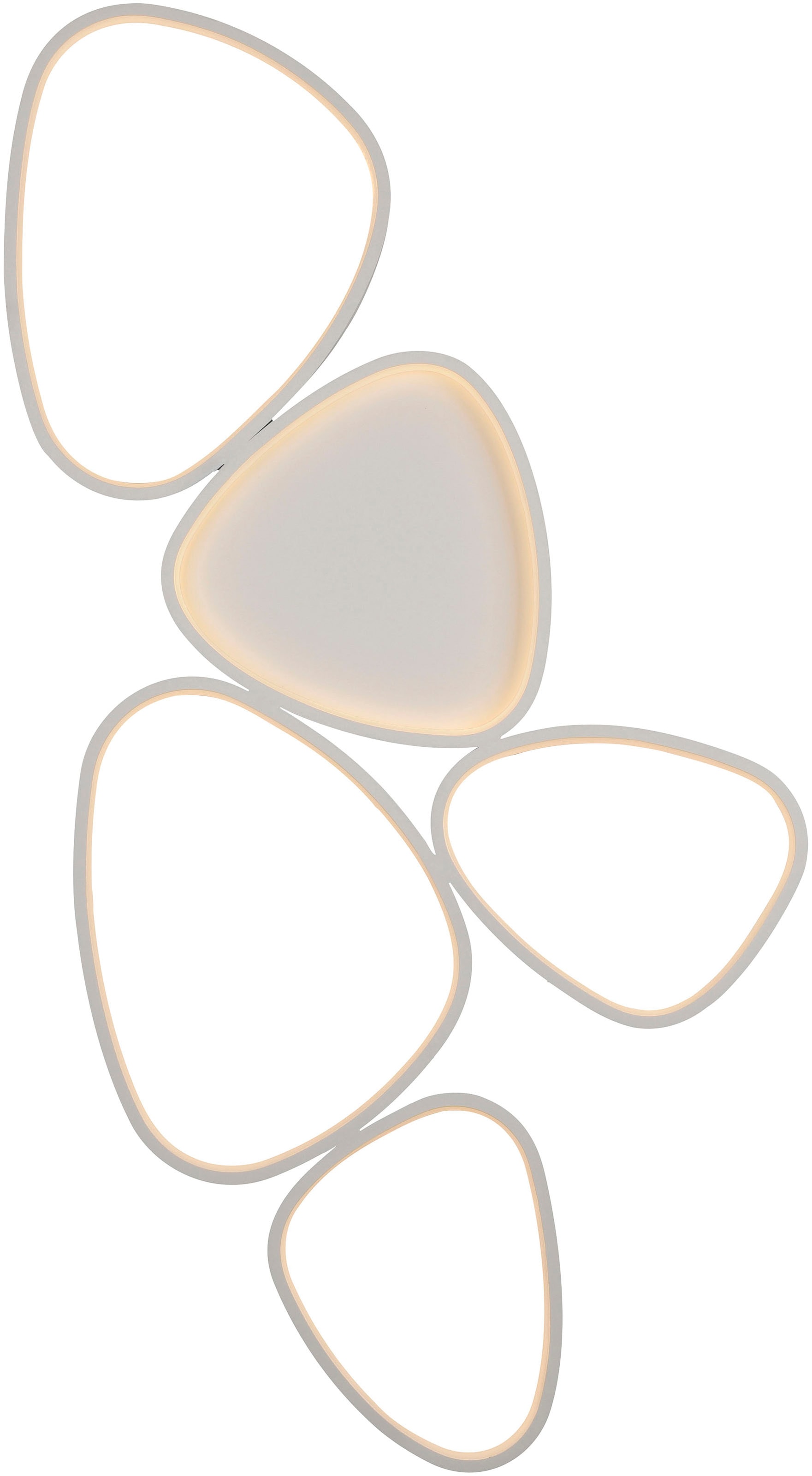 JUST LIGHT Deckenleuchte »PEBBLES«, 1 flammig, Leuchtmittel LED-Board | LED fest integriert, LED, dimmbar, Switchmo, Memory, nach Trennung vom Netz