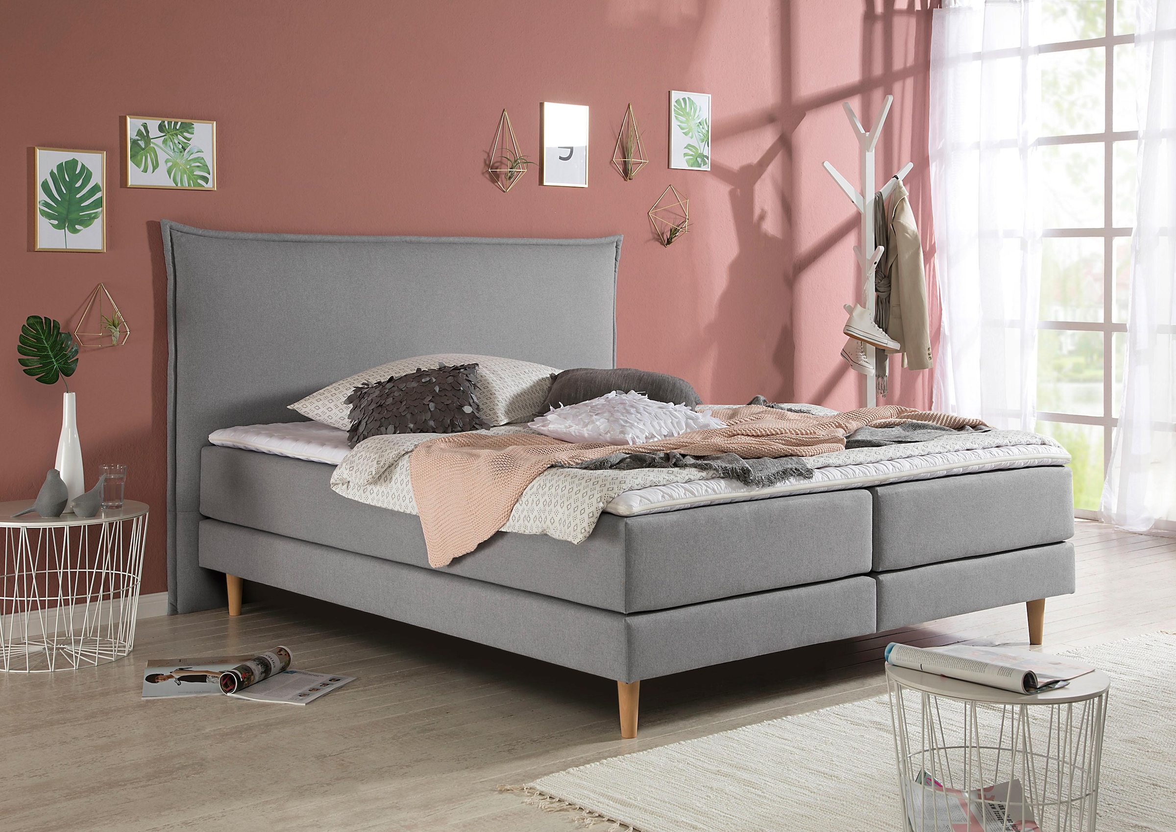 andas Boxspringbett »Kiruna«, in 4 Breiten, 3 Matratzenarten, bis zu 3 Härt günstig online kaufen