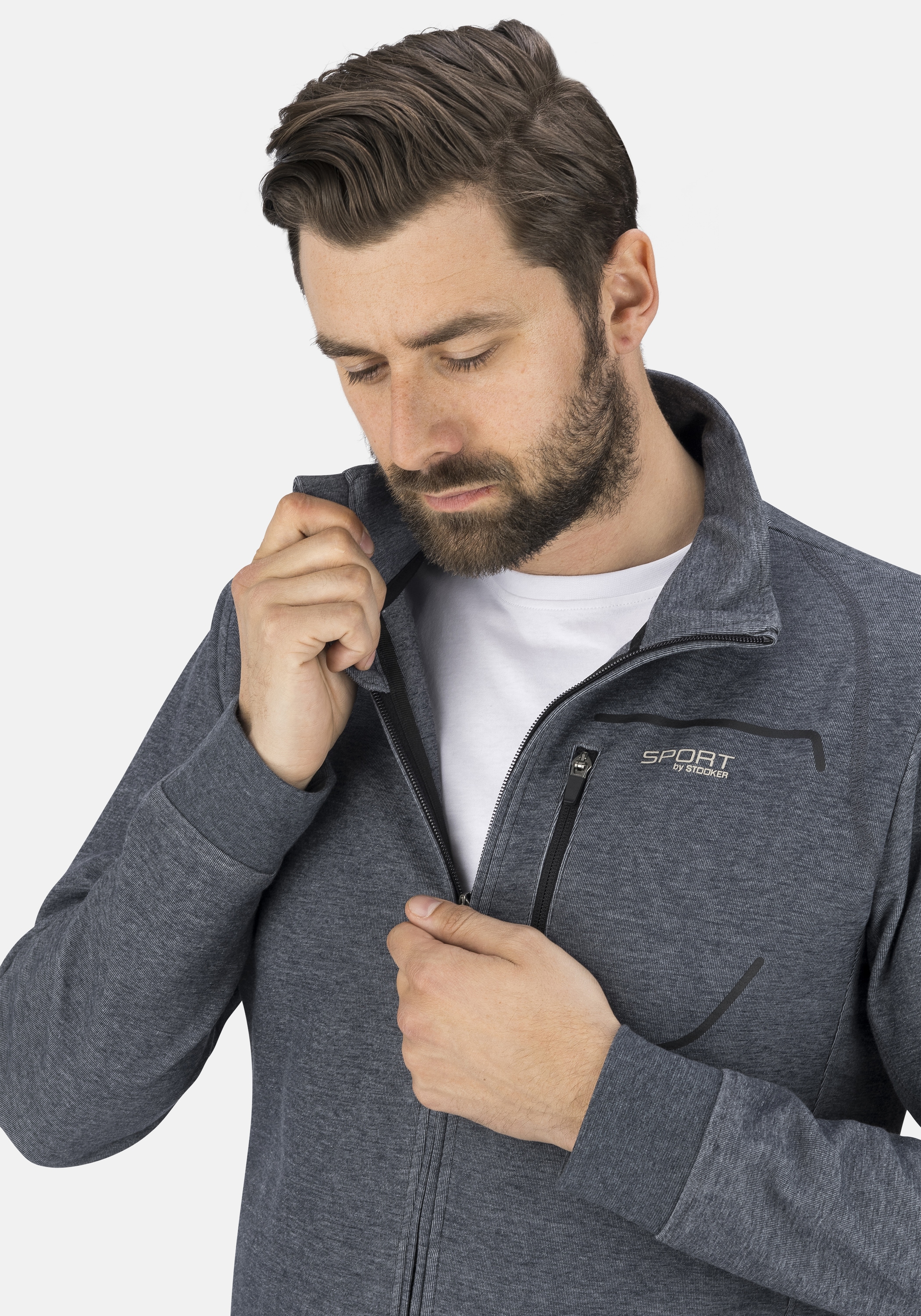 Stooker Men Sweatjacke »Sweatjacke Sportjacke SYDNEY mit Stehkragen«, Sportjacke Stehkragen Regular Fit für Herren