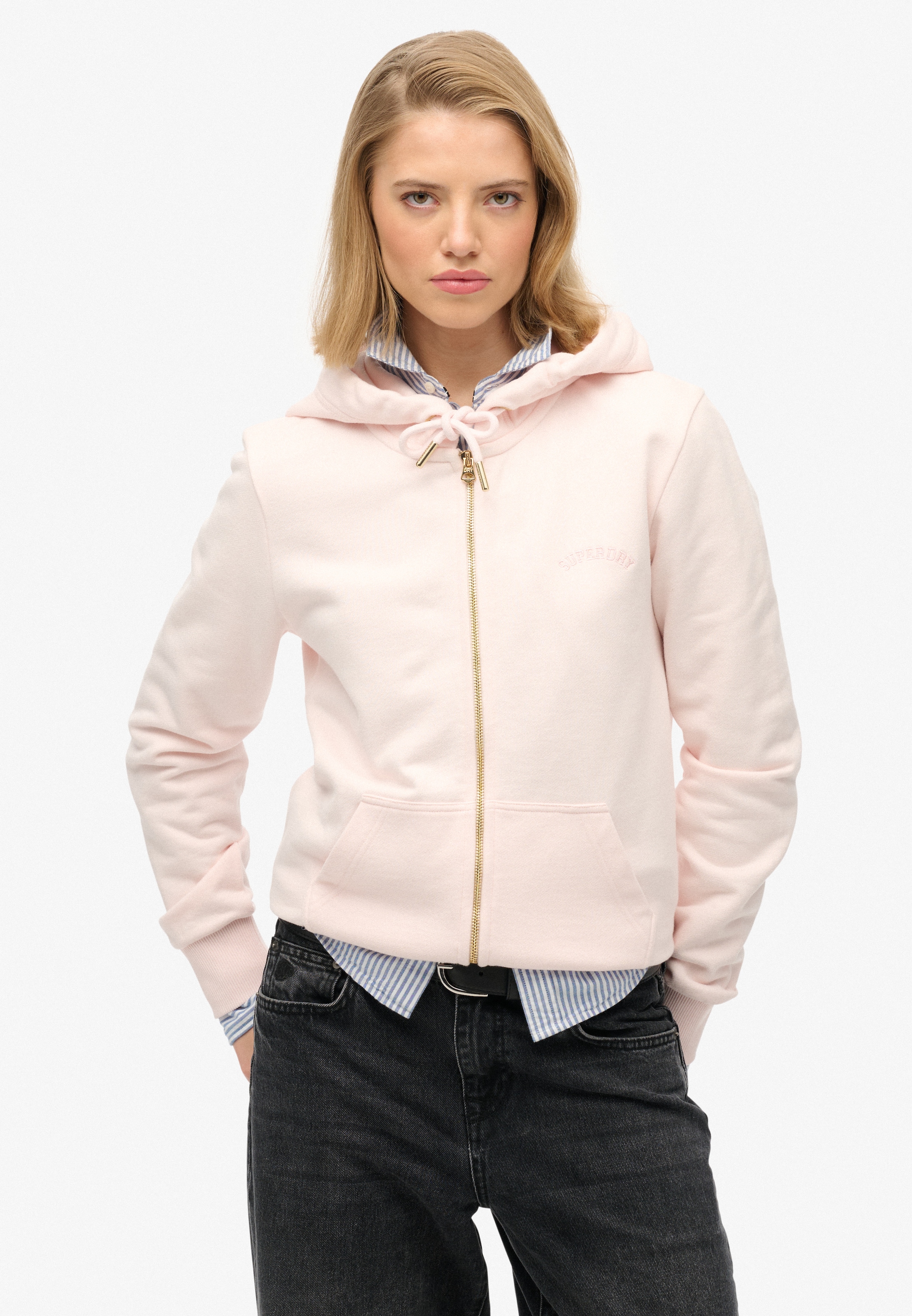 Superdry Kapuzensweatjacke »ESSENTIAL LOGO ZIPHOOD HB«