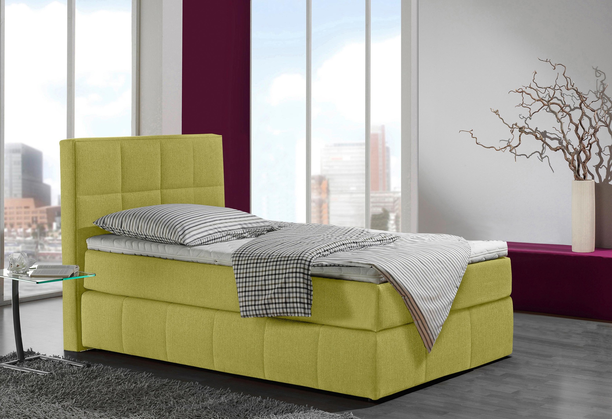 INOSIGN Boxspringbett "Casano", mit feiner Steppung, in 3 Matratzenarten, 2 günstig online kaufen