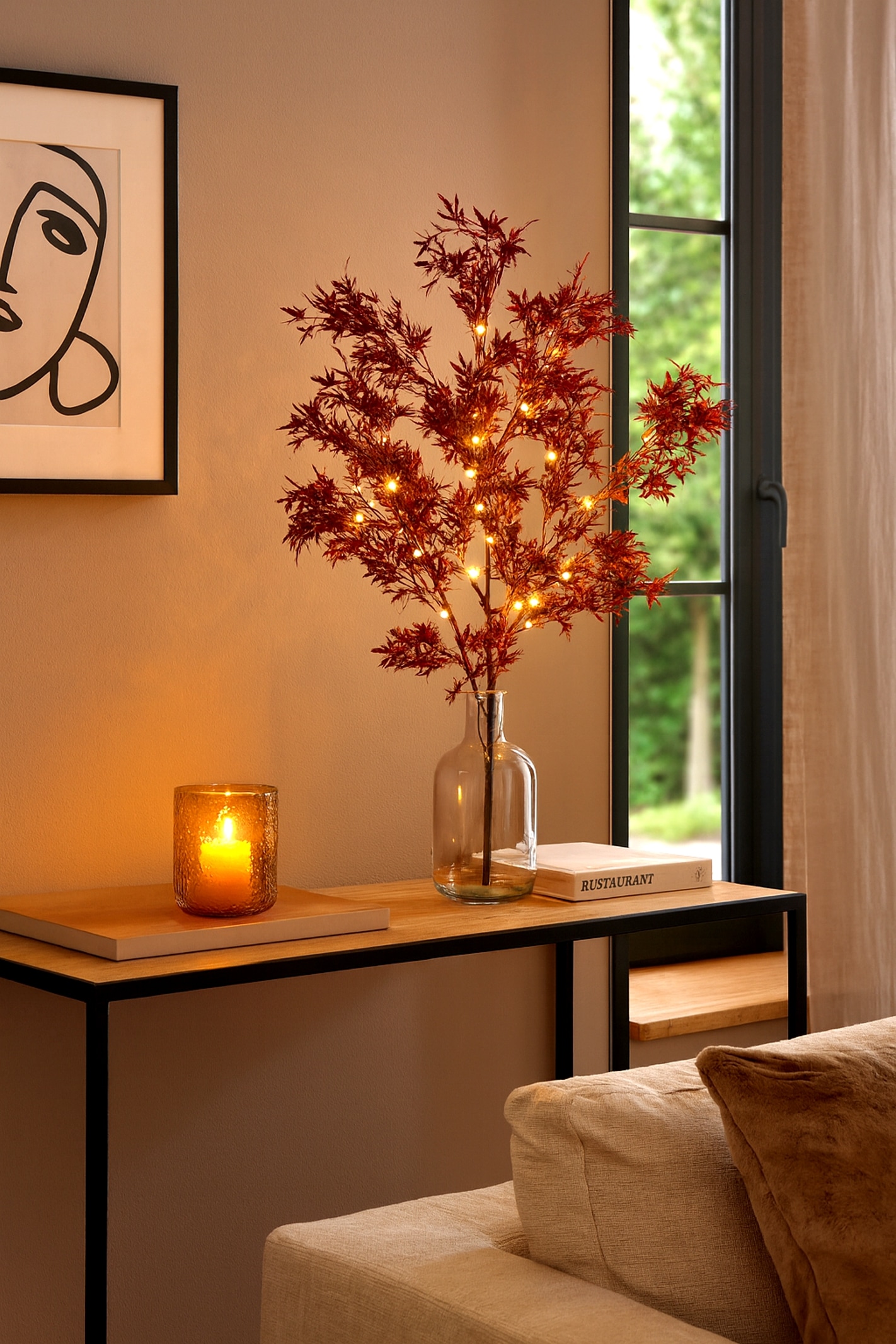 I.GE.A. Kunstzweig »LED-Dekozweig Ahorn«