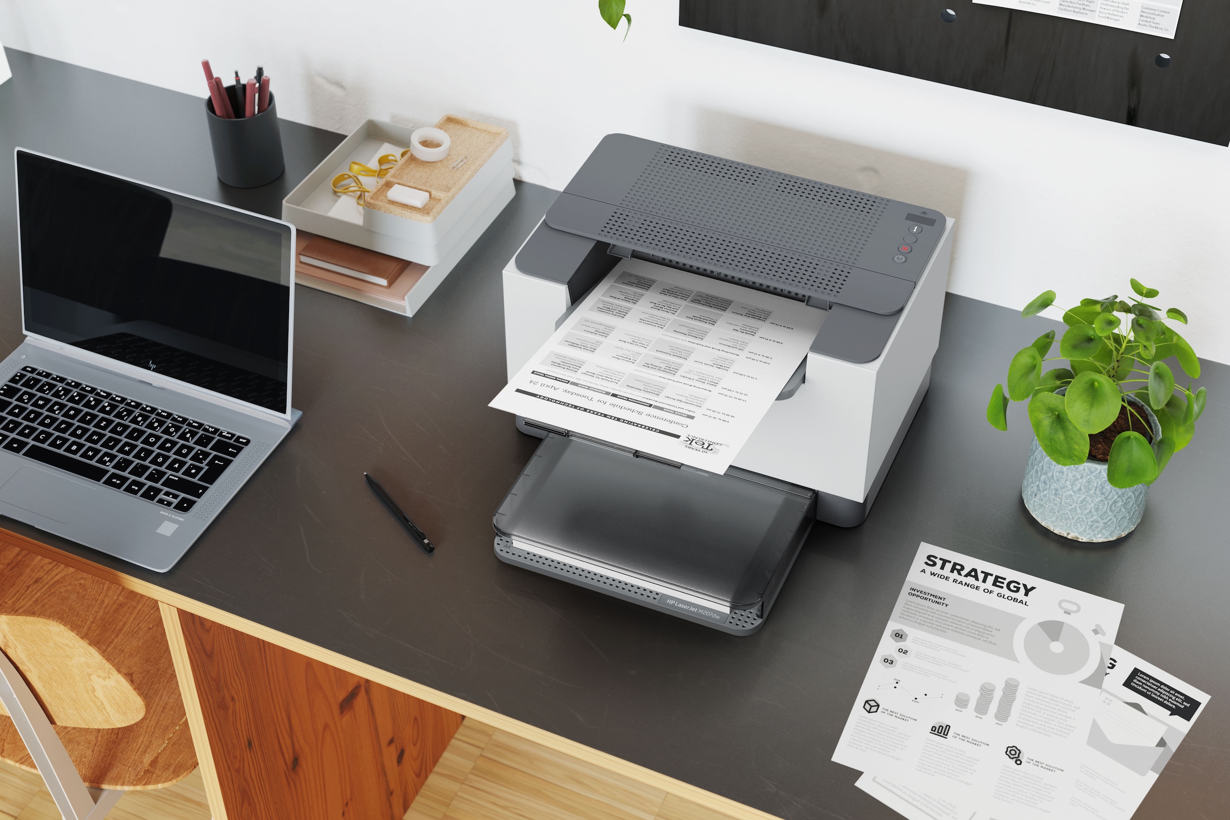 HP Schwarz-Weiß Laserdrucker »LaserJet M207dw« HP Instant Ink kompatibel