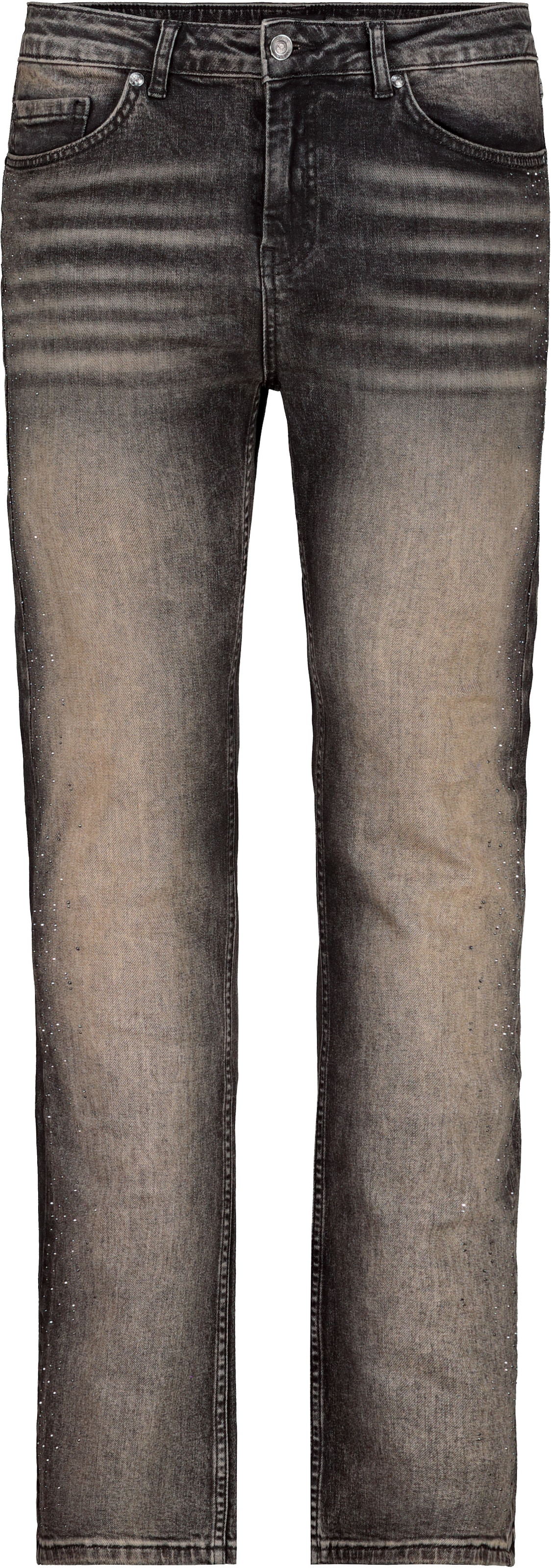 Monari Straight-Jeans Regular fit mit Strasssteinen