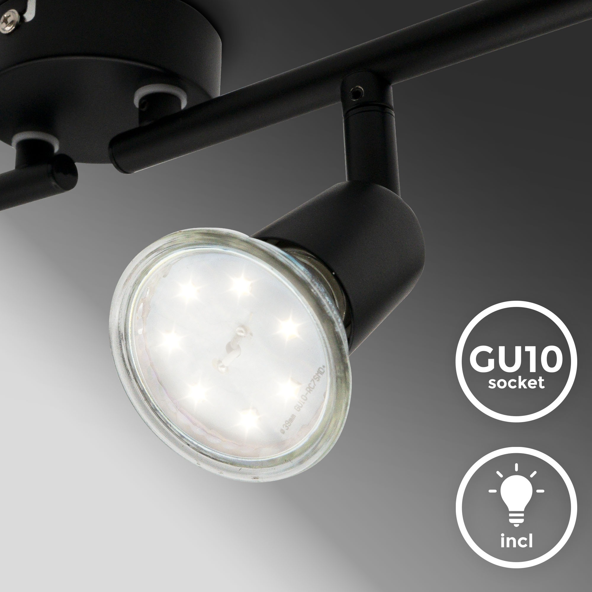B.K.Licht LED Deckenspots »BKL1546 Deckenlampe schwenkbar, Deckenstrahler, günstig online kaufen