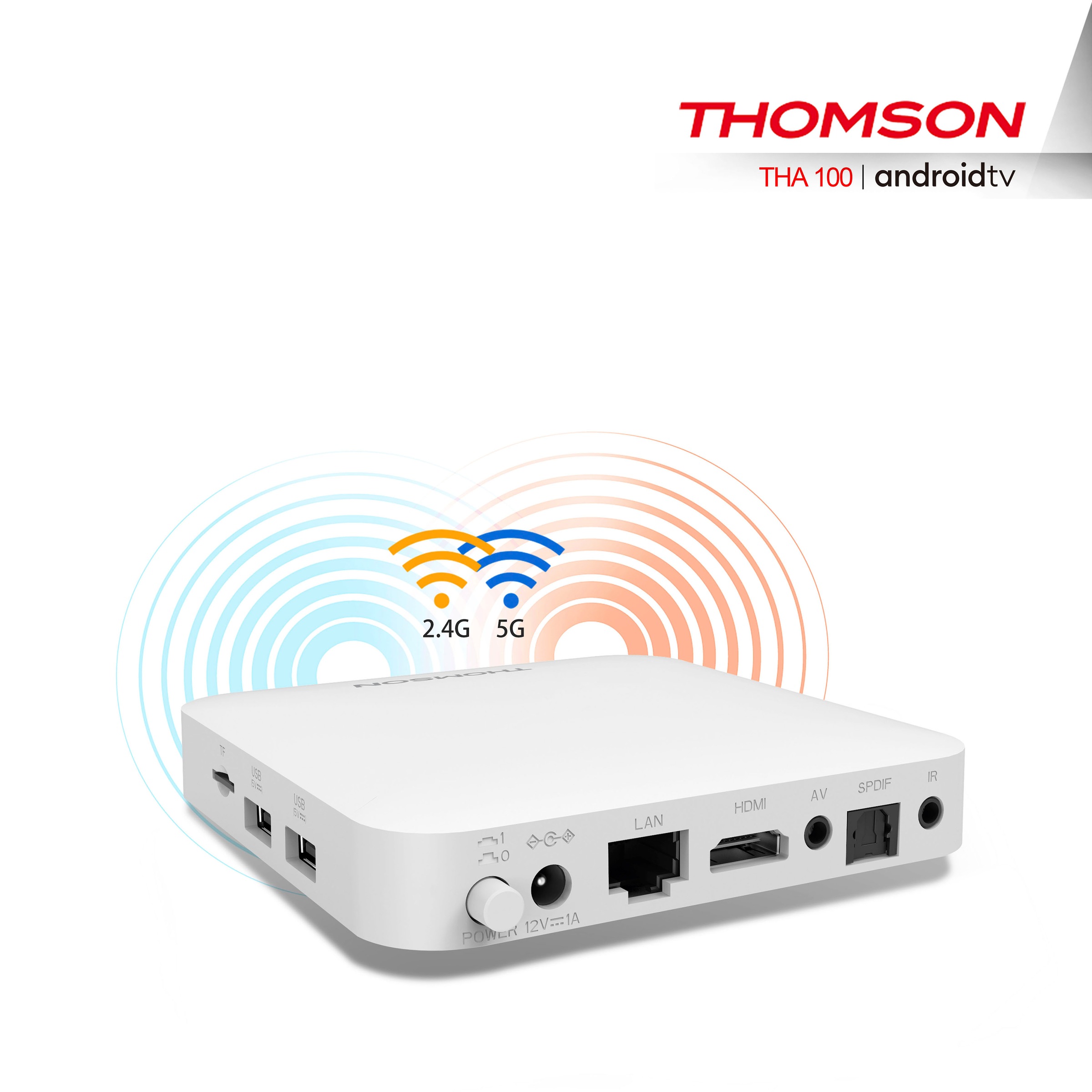 Thomson Streaming-Box »THA100+«, 4K Android TV Box, Netflix, Prime, Disney, Sky, Mit Zattoo Gutschein