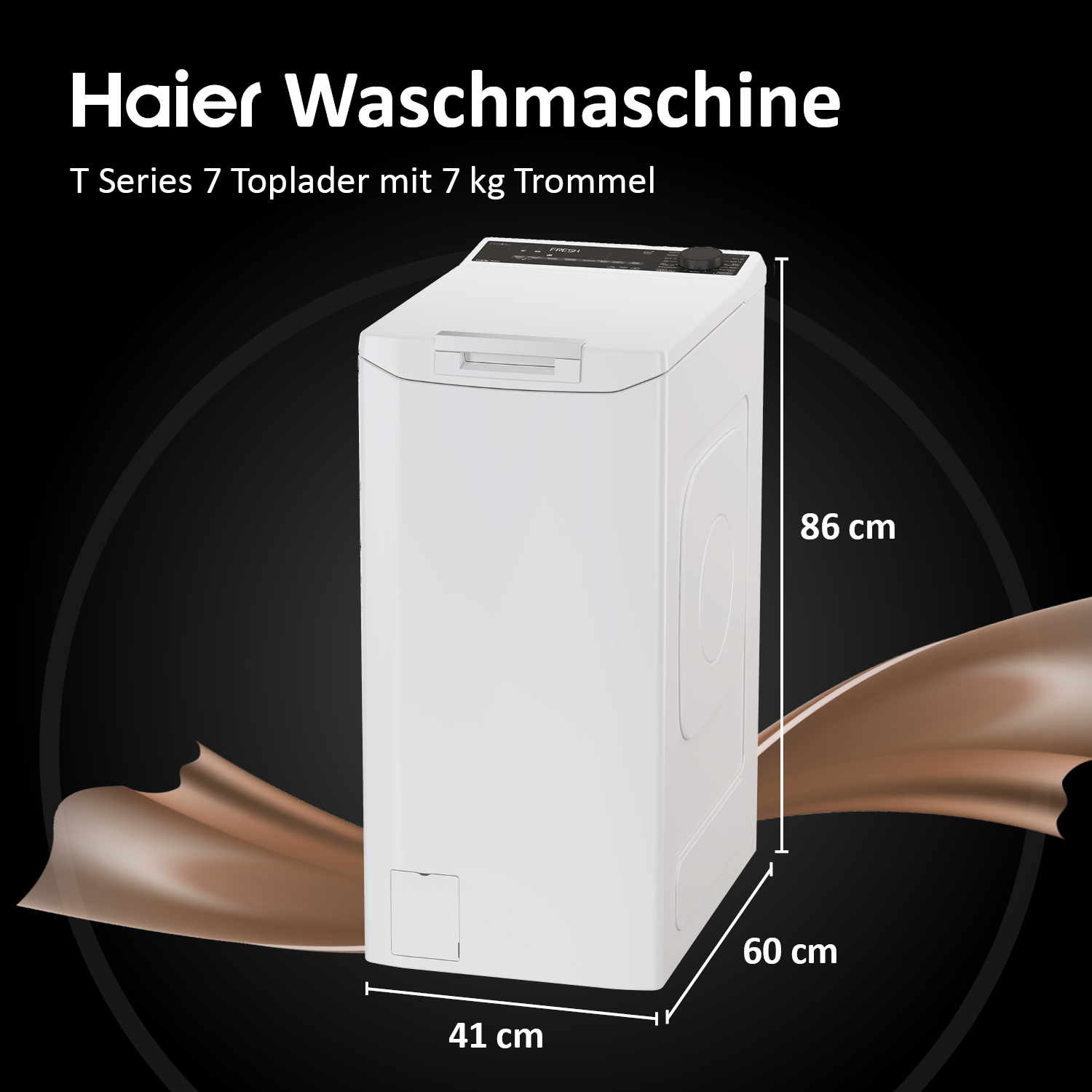 Haier Waschmaschine Toplader »THASNQ476TM5-84«, 7 kg, 1400 U/min, hOn App