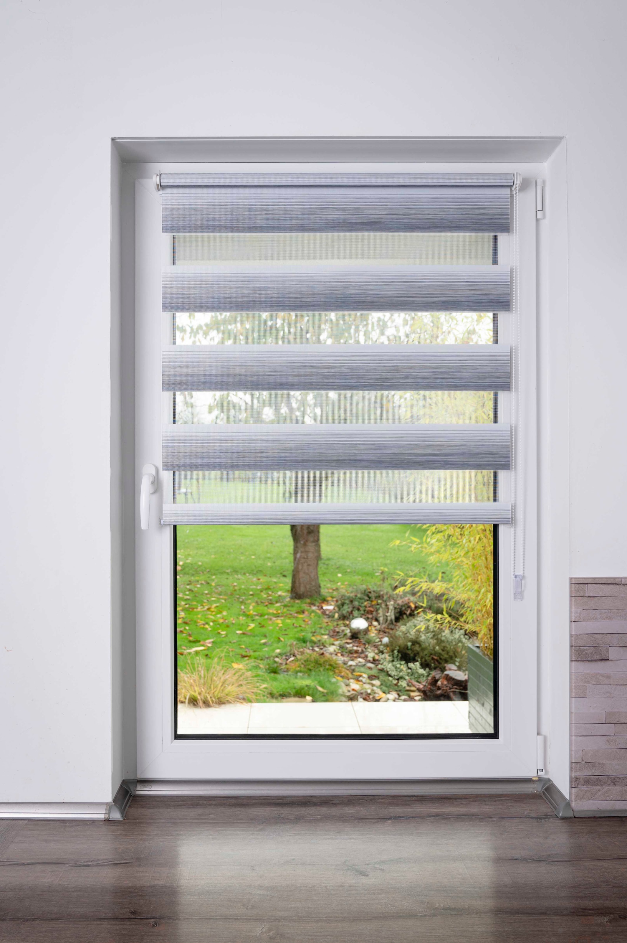 K-HOME Doppelrollo »mit schönen Farbverlauf« Lichtschutz ohne Bohren freihängend