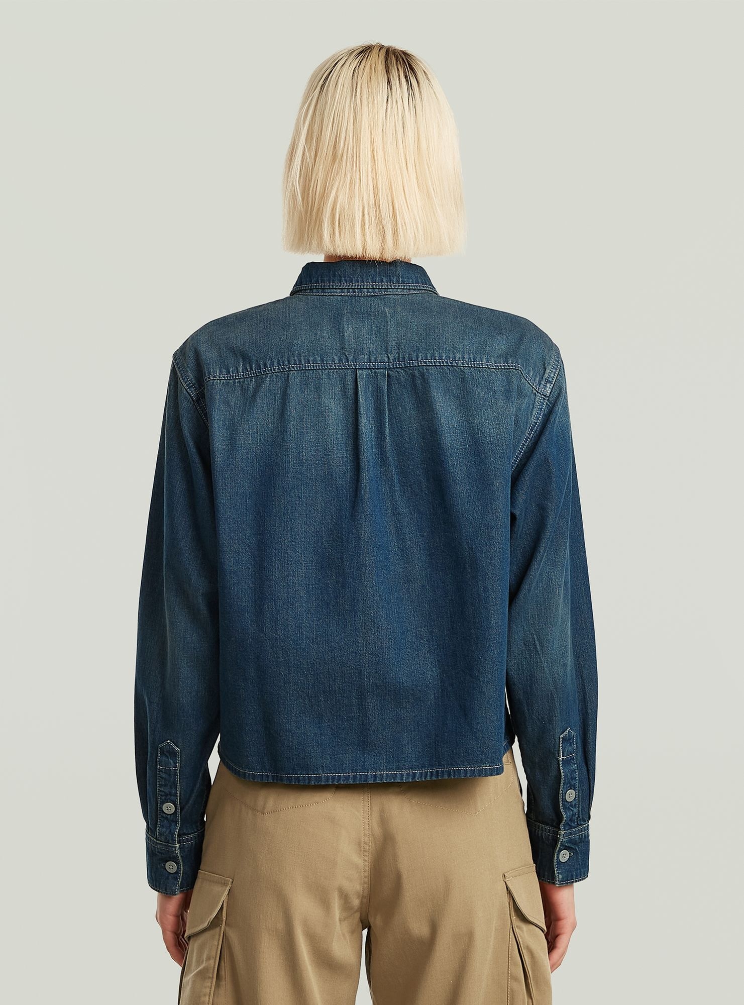 G-STAR Langarmshirt »Boxy Relaxed 1-Pocket Shirt«