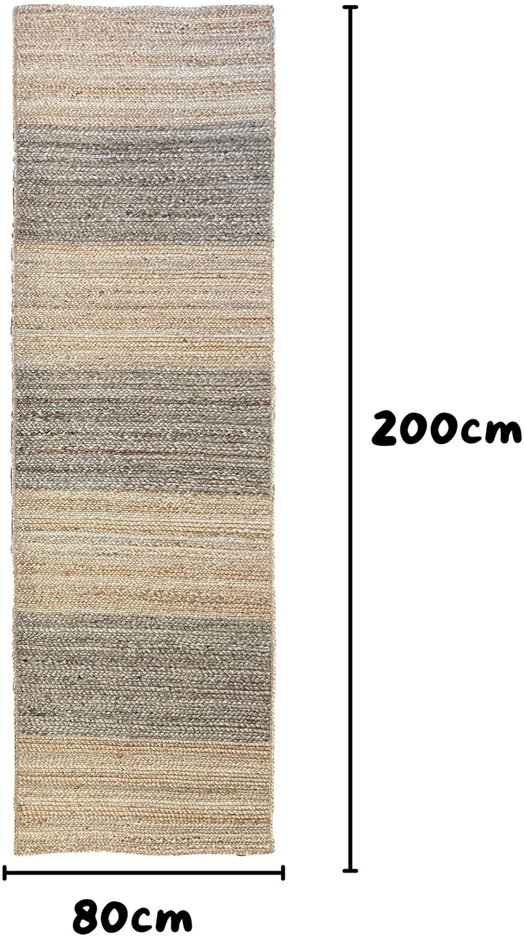 Myflair Möbel & Accessoires Teppich »Natural Bengal«, rechteckig, 10 mm Höhe, Juteteppich, Wendeteppich, handgeflochten, gestreift, auch als Läufer