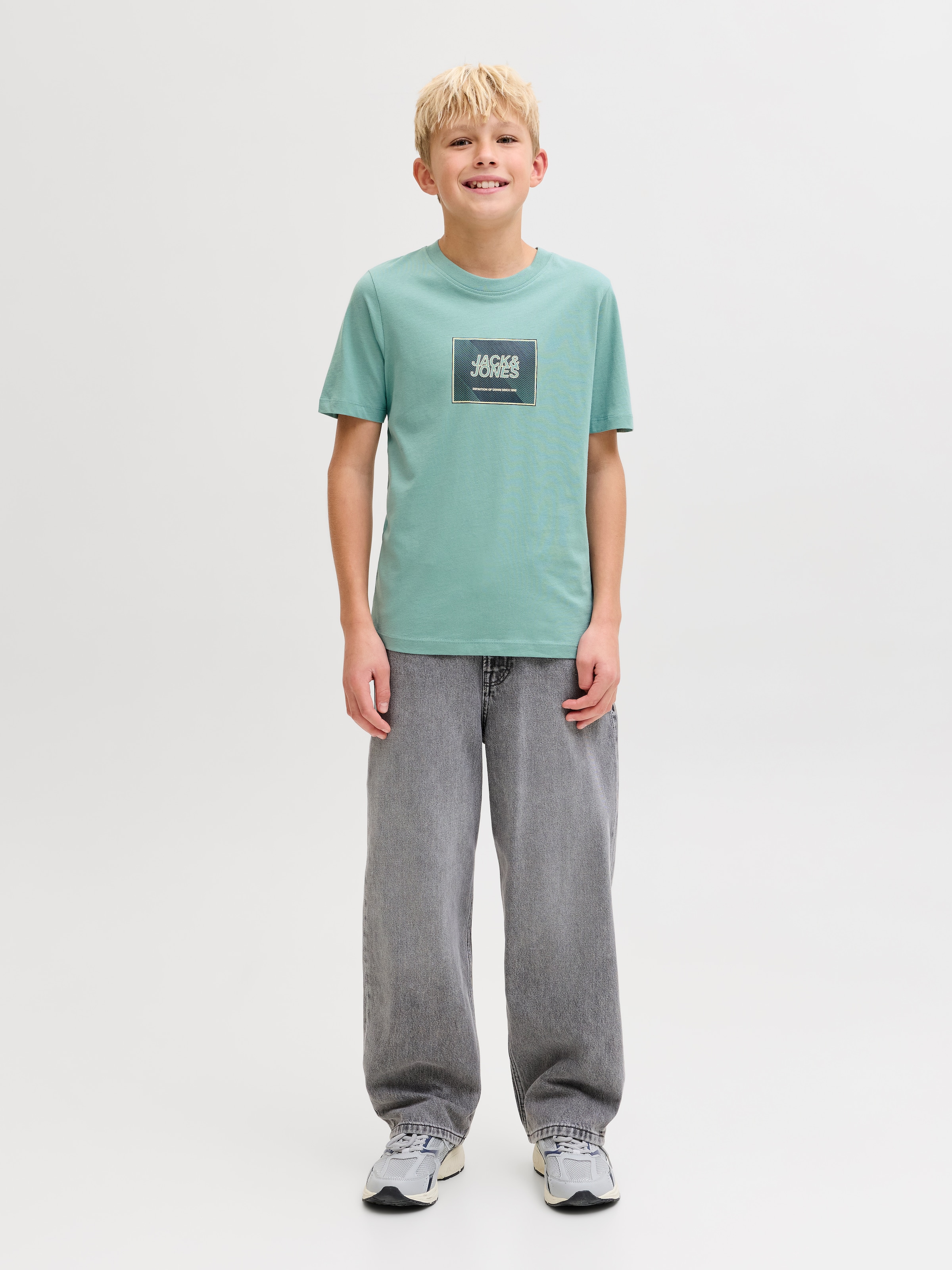 Jack & Jones Junior T-Shirt »JJRAIN TEE SS CREW NECK JNR« mit Logoprint